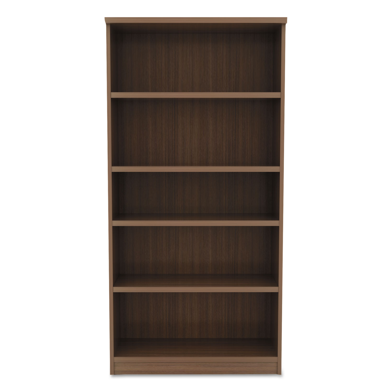Alera Valencia Series Bookcase, Five-Shelf, 31 3/4w x 14d x 65h, Modern Walnut