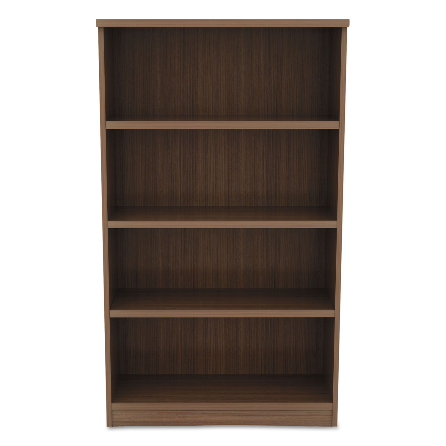 Alera Valencia Series Bookcase, Four-Shelf, 31 3/4w x 14d x 55h, Modern Walnut