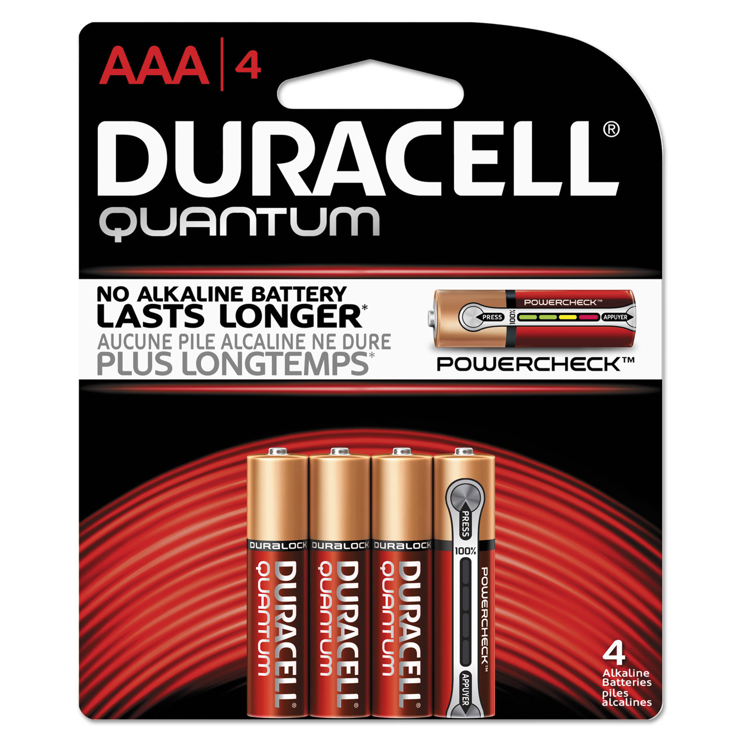 Quantum Alkaline Batteries, AAA, 4/PK
