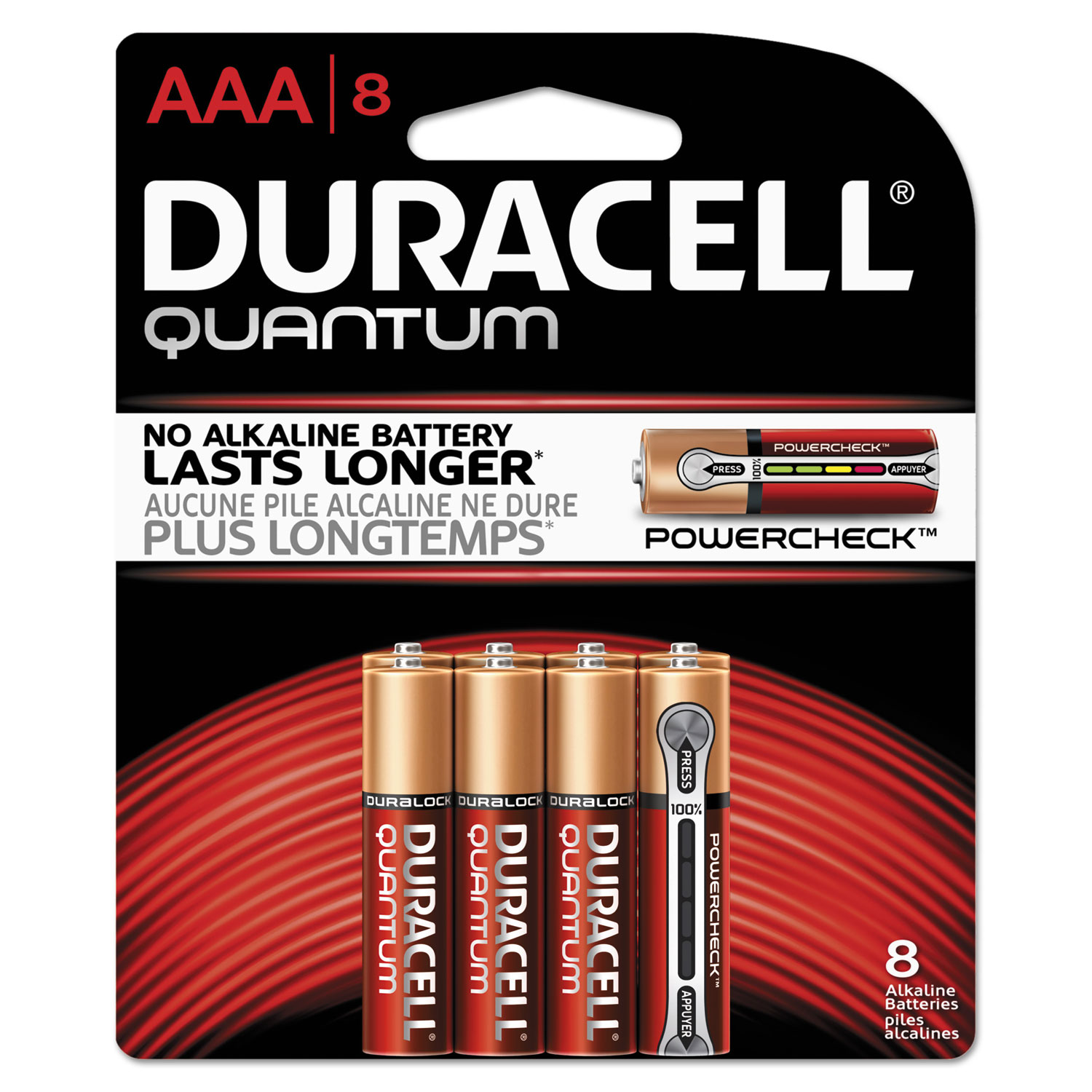 Quantum Alkaline Batteries, AAA, 8/PK
