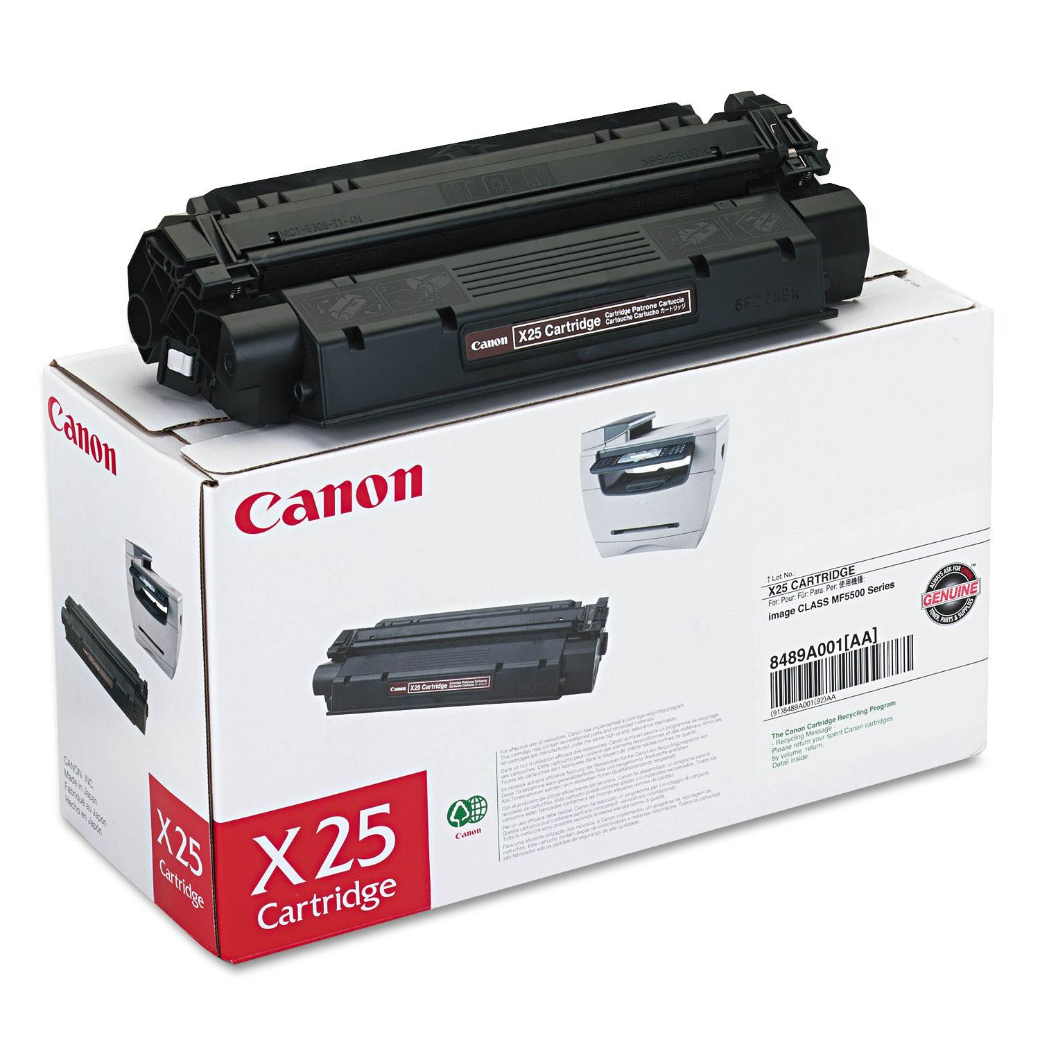  Canon 8489A001 X25 (X25) Toner, 2500 Page-Yield, Black (CNM8489A001) 
