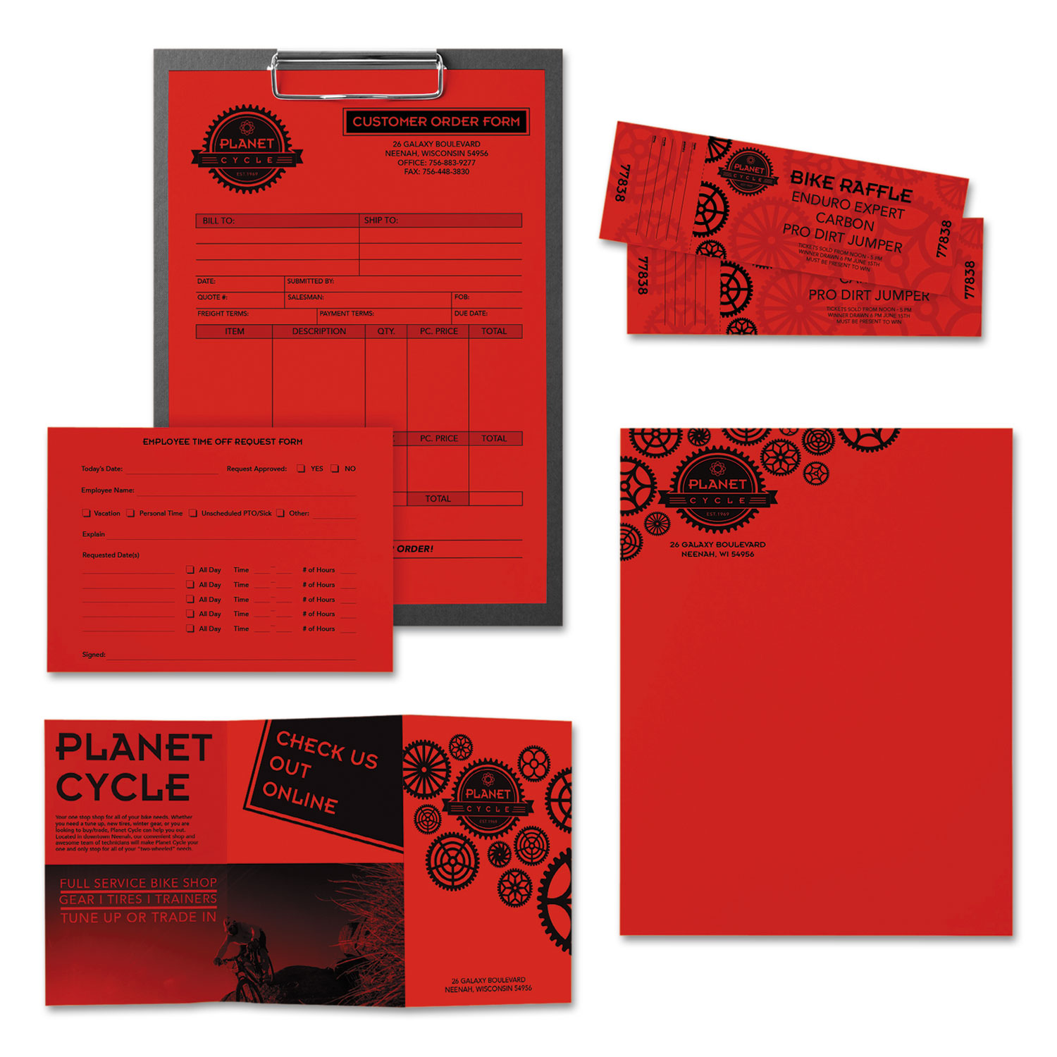 Kaleidoscope Multipurpose Paper, 24lb, 8.5 X 11, Hyper Coral Red, 500/Ream