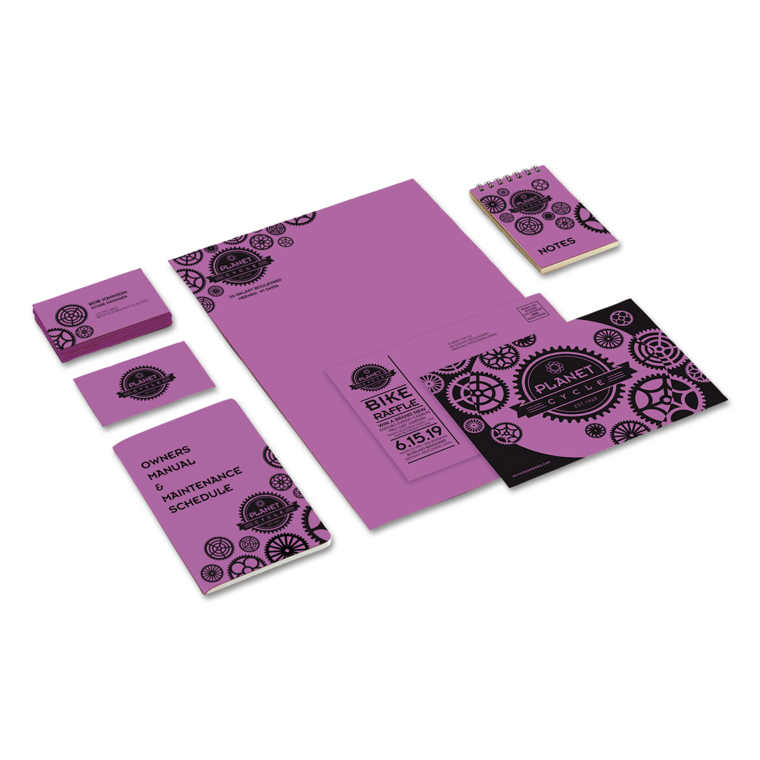 Color Cardstock, 65lb, 8 1/2 x 11, Planetary Purple, 250 Sheets