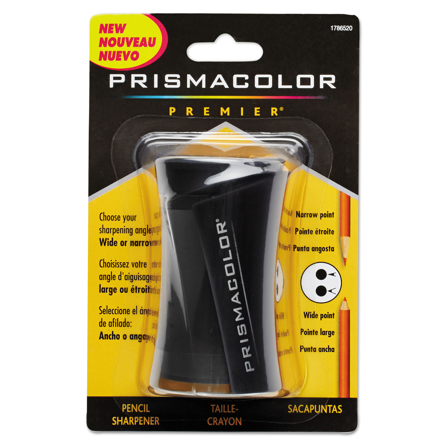  Prismacolor 1786520 Premier Pencil Sharpener, 3.63 x 1.63 x 5.5, Black (SAN1786520) 