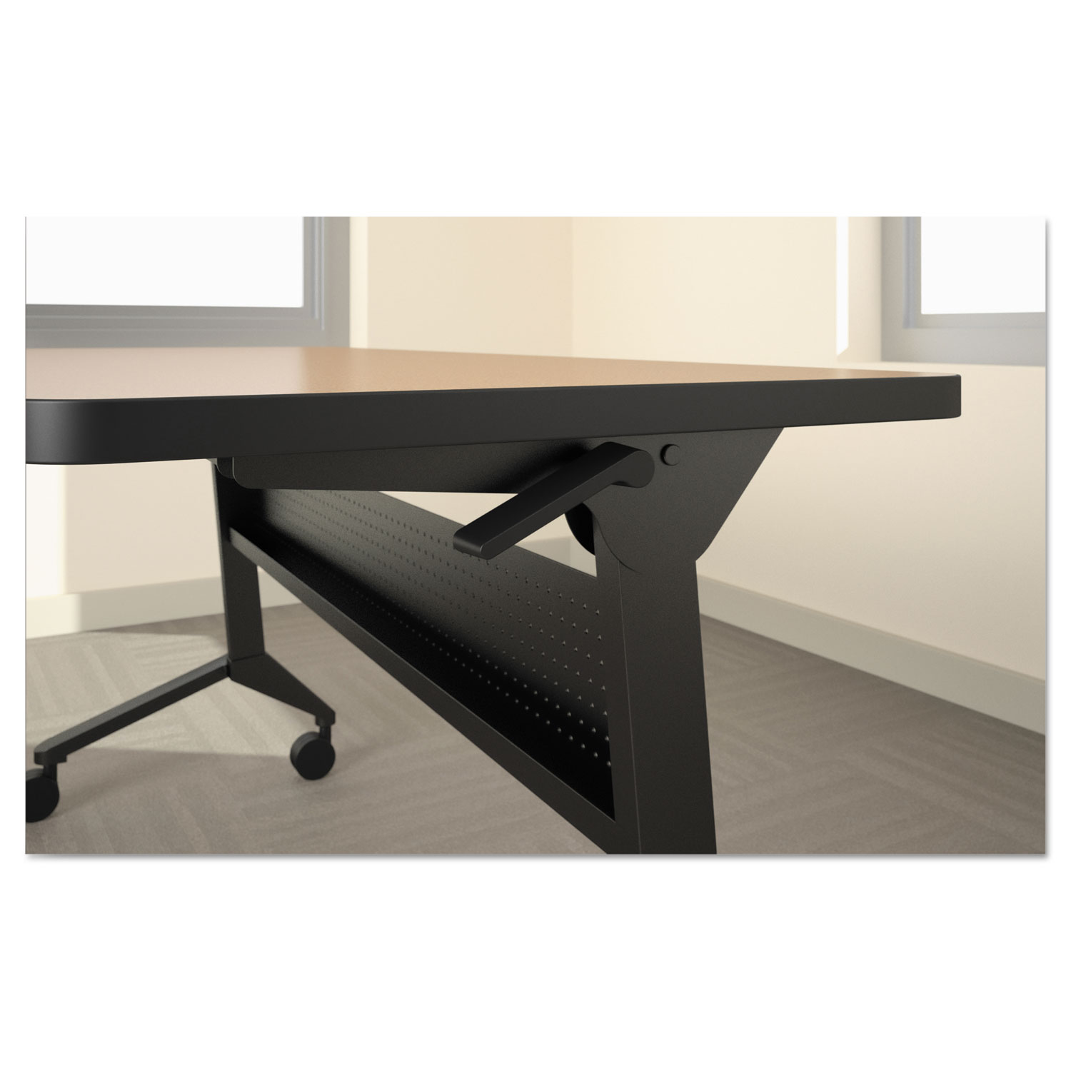 Flip-n-Go Table Base, 58 3/4w x 21 1/4d x 27 7/8h, Black