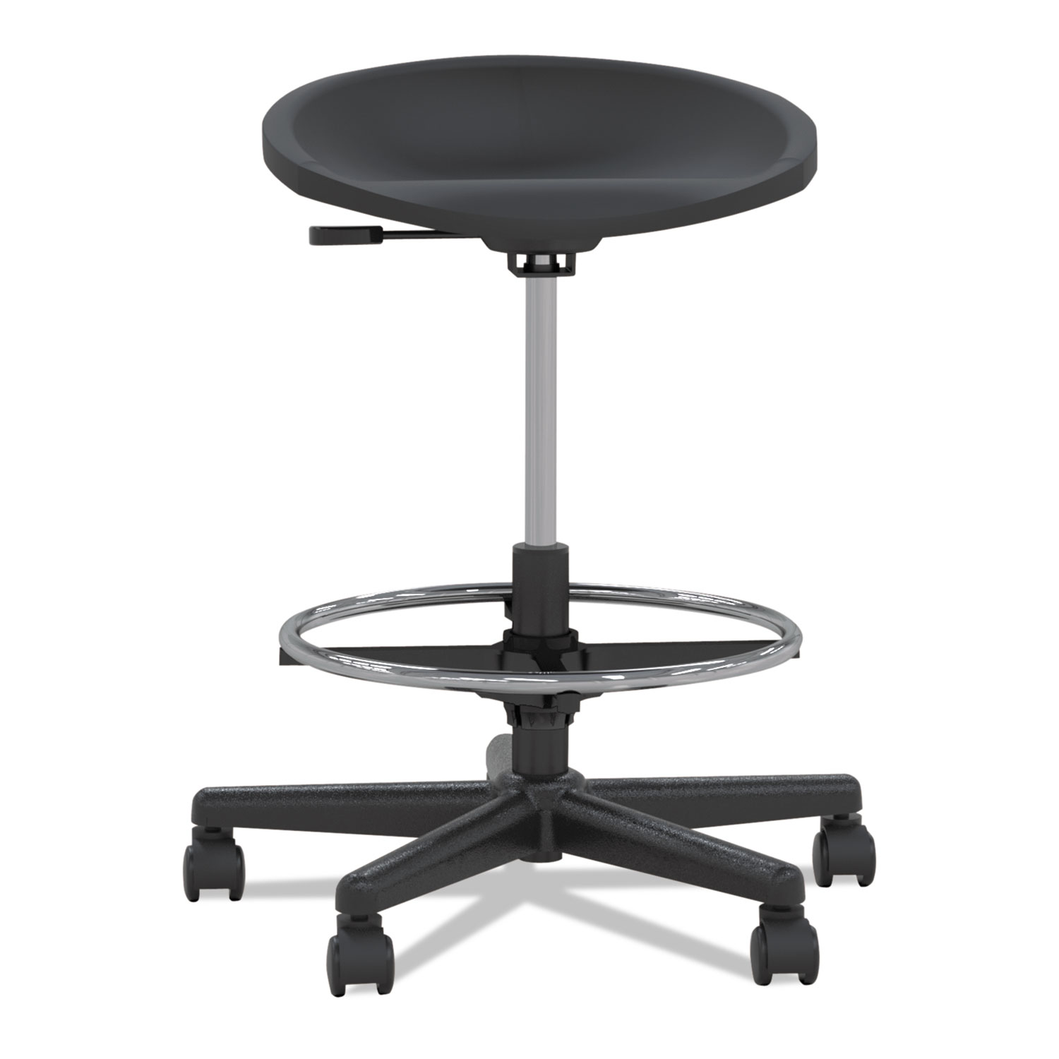  Safco 6005AGB Tech Stool, 31.25 Seat Height, Supports up to 250 lbs., Black Seat/Black Back, Black Base (MLN6005AGB) 