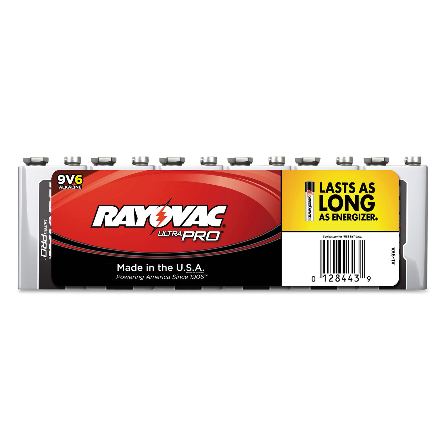 Ultra Pro Alkaline Batteries, 9V, 6/Pack