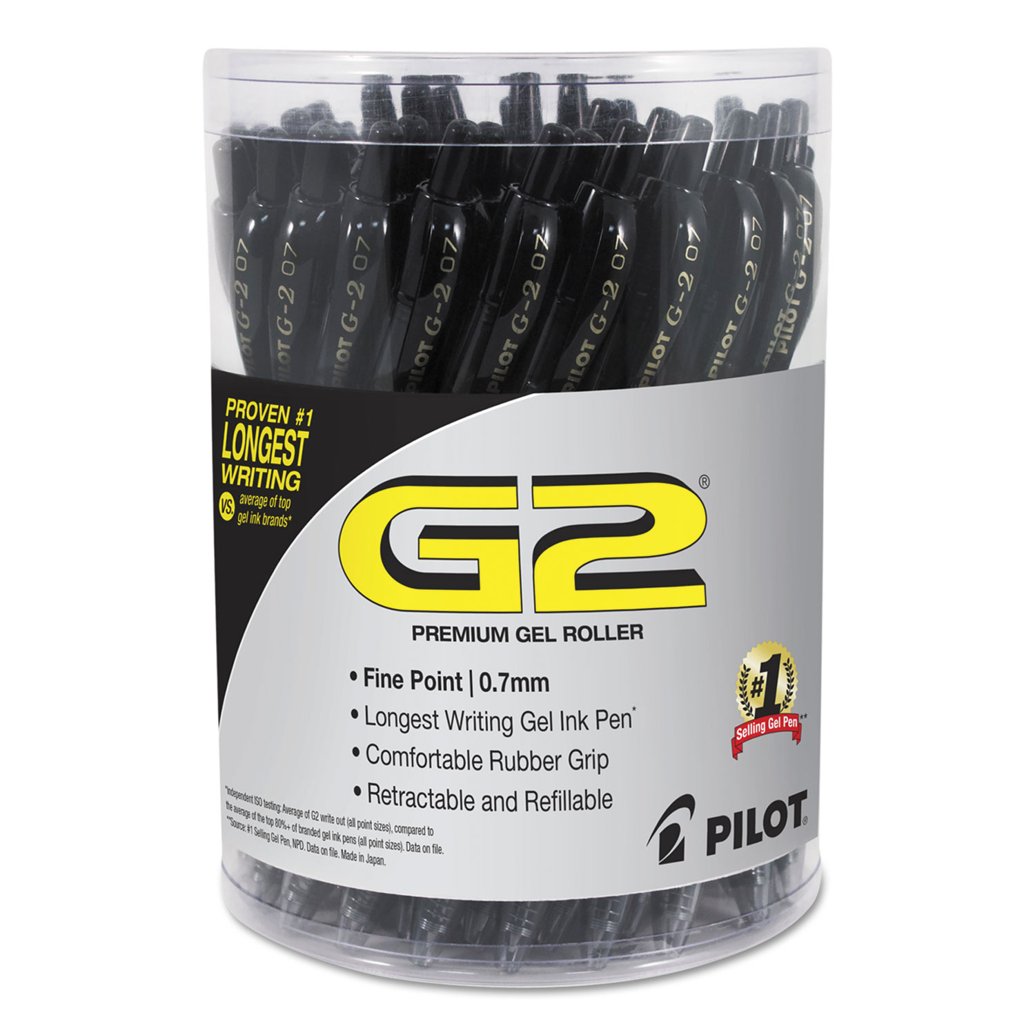 G2 Premium Retractable Gel Ink Pen, Refillable, Black Ink, .7 mm, 36/Pack