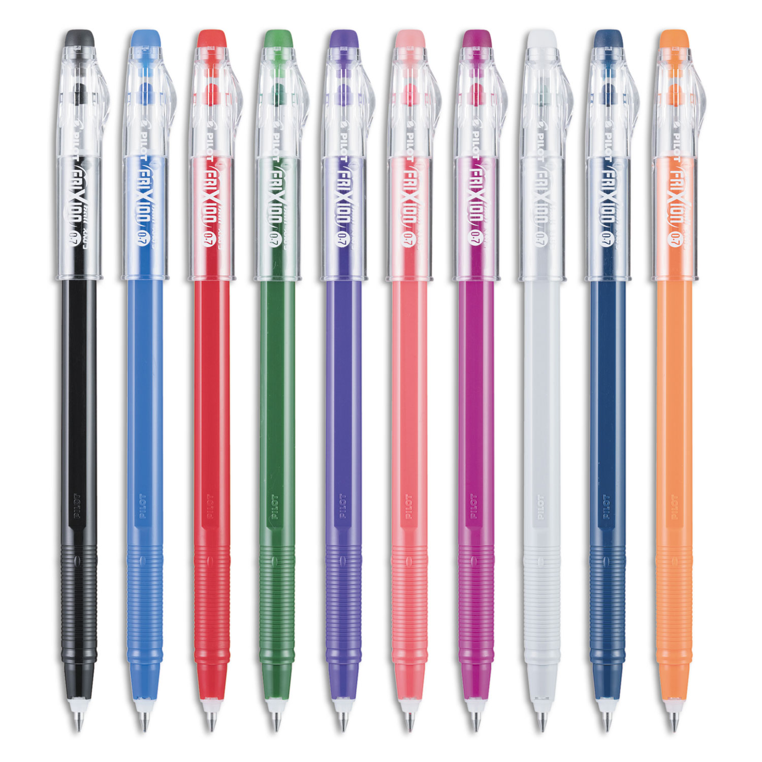  Pilot 32454 FriXion ColorSticks Erasable Stick Gel Pen, 0.7mm, Assorted Ink/Barrel, 10/Pack (PIL32454) 