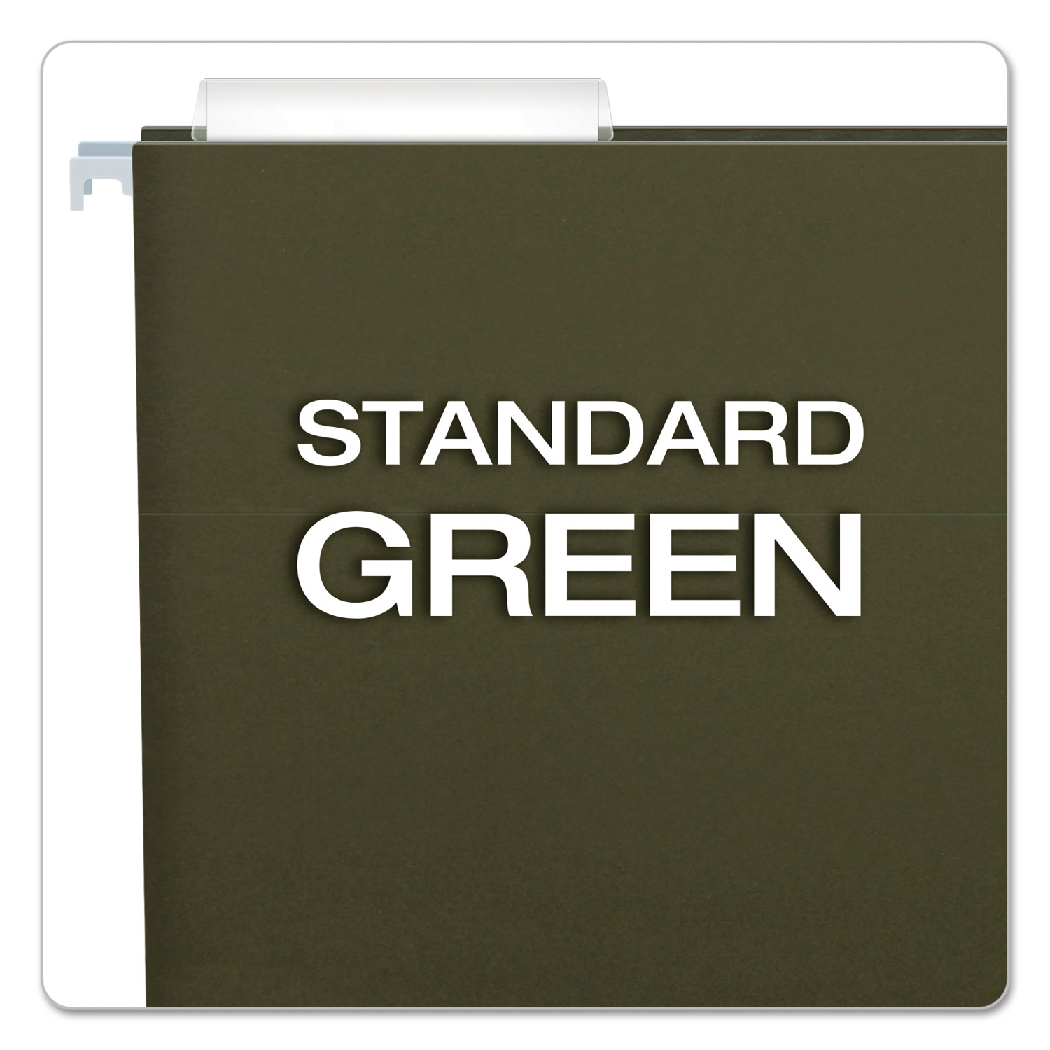 Standard Green Hanging Folders, 1/3 Tab, Letter, 25/Box