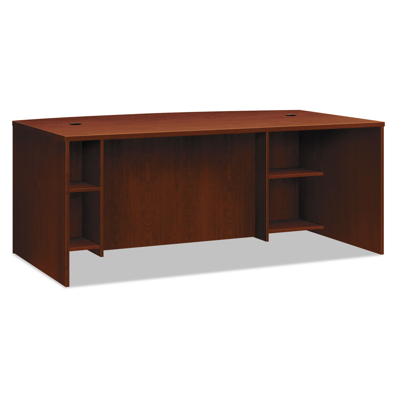 BL Laminate Series Breakfront Desk Shell Bow Front, 72w x 42d x 29h, Med. Cherry