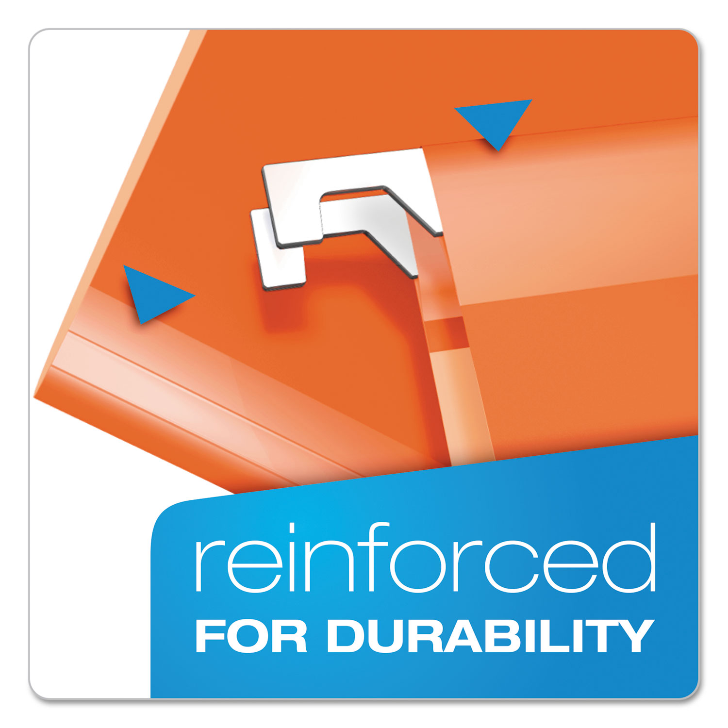 Reversaflex Reinforced Hanging Folders 2 X Pack of 25 Legal Orange