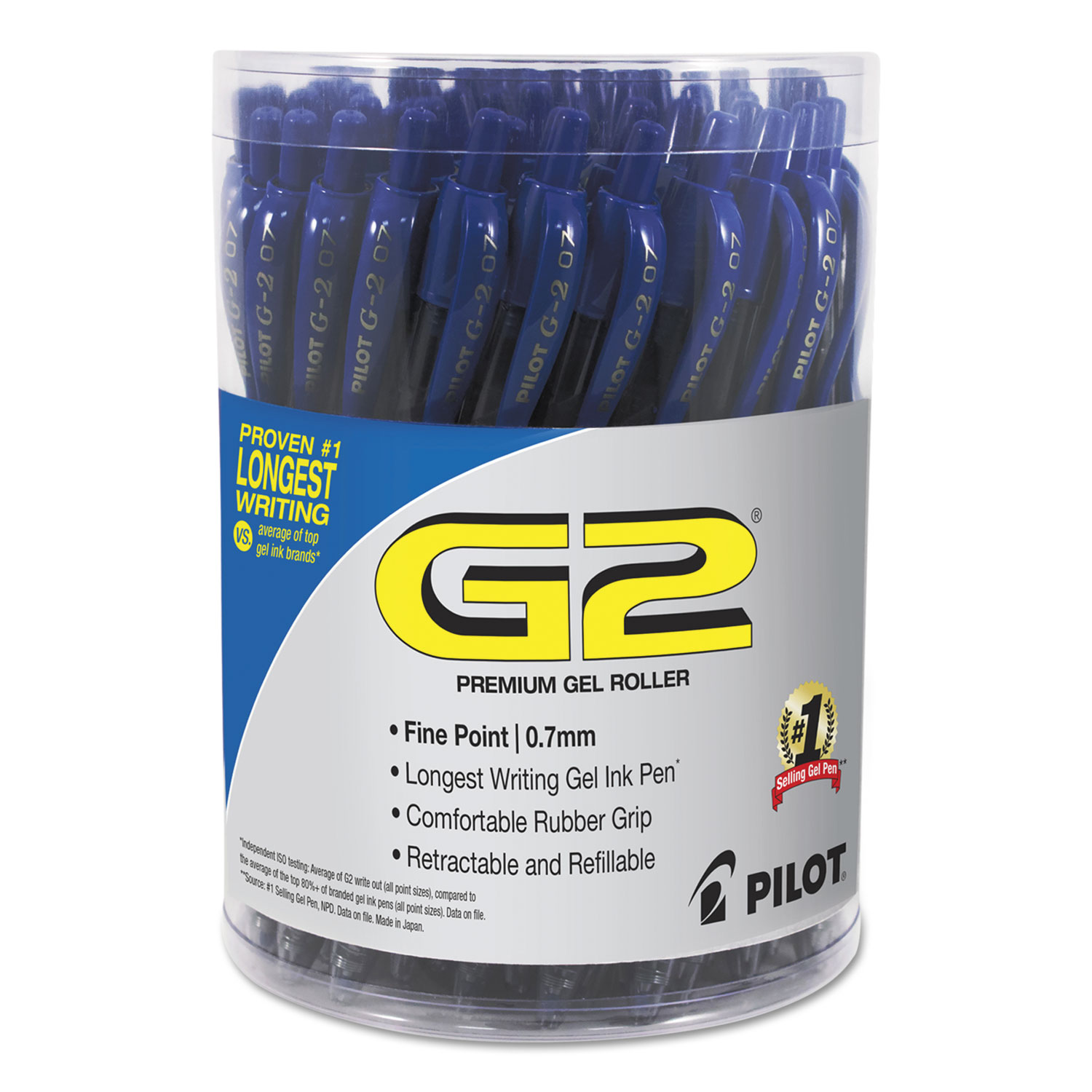 G2 Premium Retractable Gel Ink Pen, Refillable, Blue Ink, .7 mm, 36/Pack
