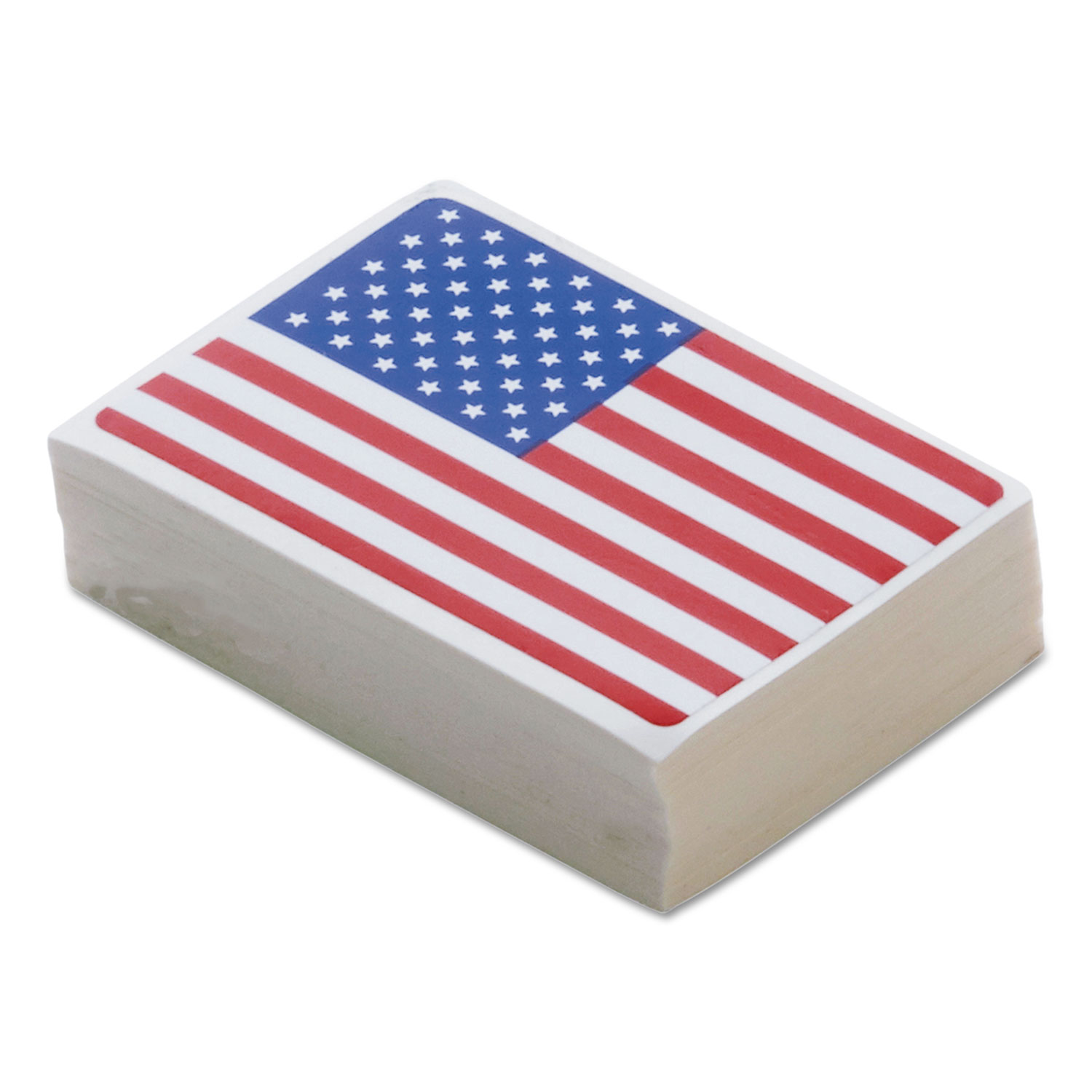 Warehouse Self-Adhesive Label, 4 1/2 x 3, USA FLAG, 100/Pack