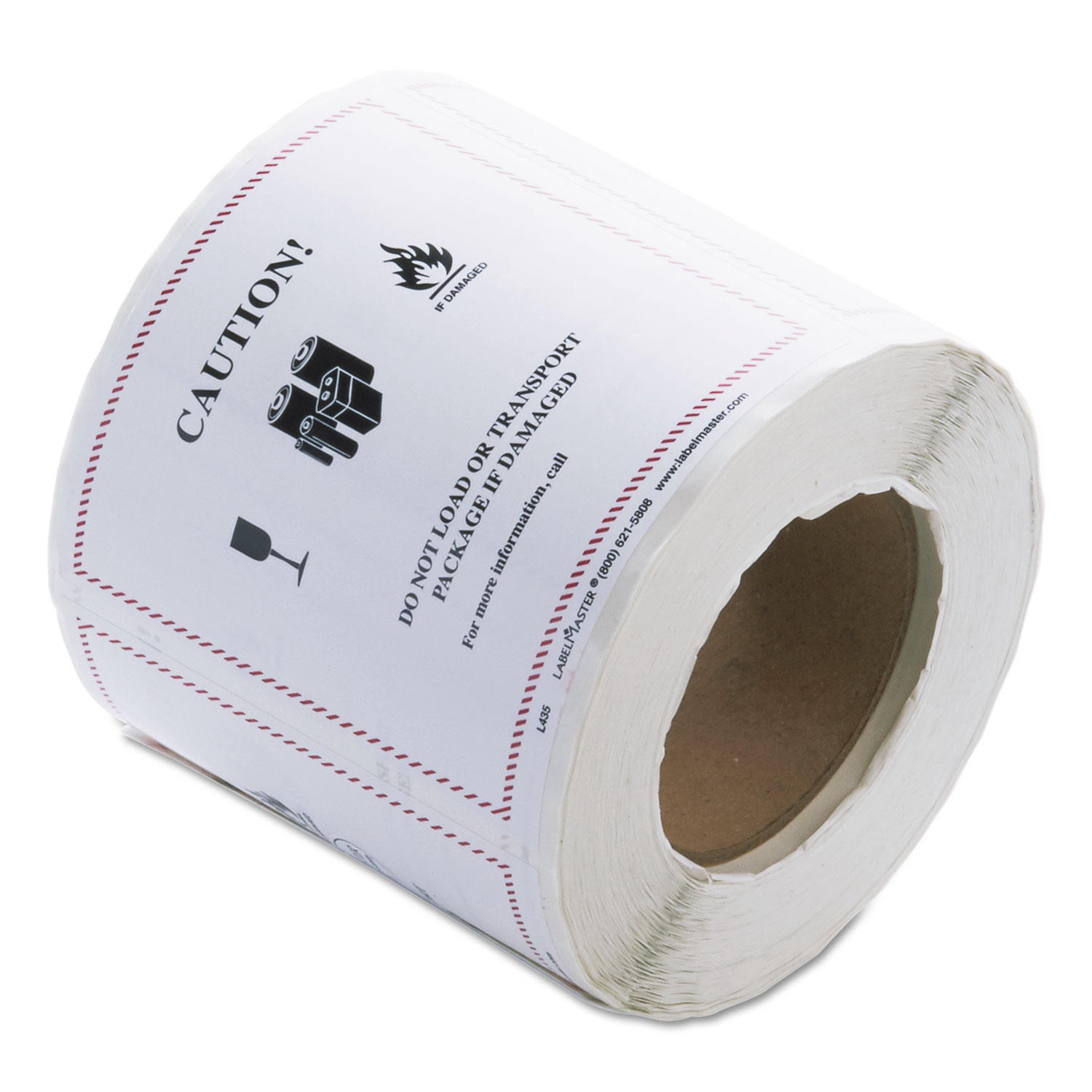 Hazmat Self-Adhesive Shipping Label, 5 7/8 x 5 1/4, CAUTION, 500/Roll