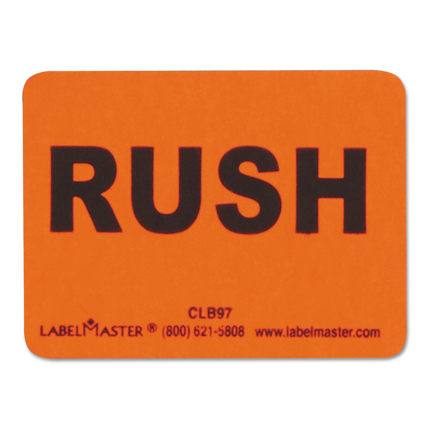  LabelMaster CLB97 Shipping and Handling Self-Adhesive Labels, RUSH, 2.5 x 4.5, Black/Red, 500/Roll (LMTCLB97) 
