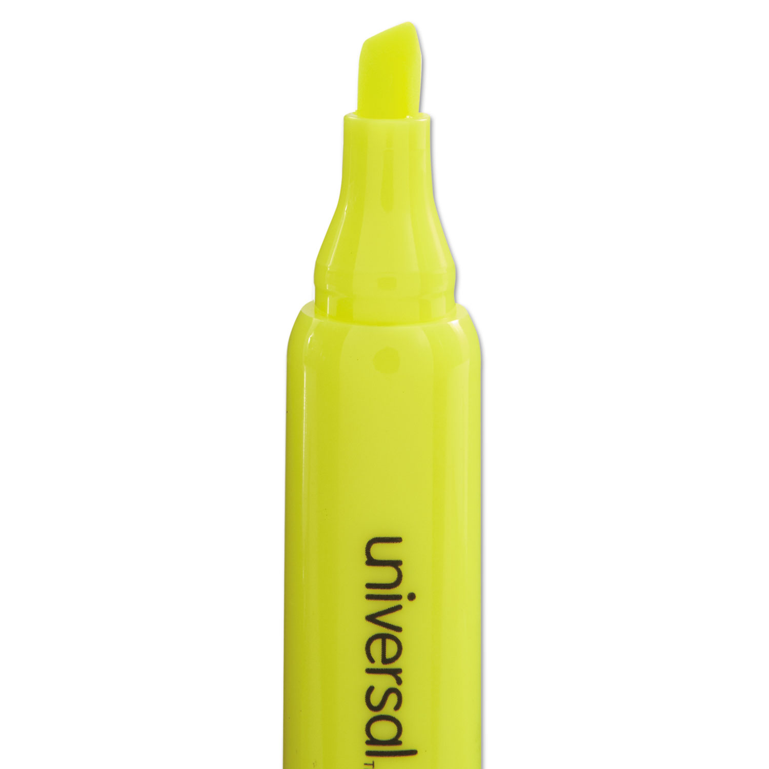 Desk Highlighter, Chisel Tip, Fluorescent Yellow, 36/Pack