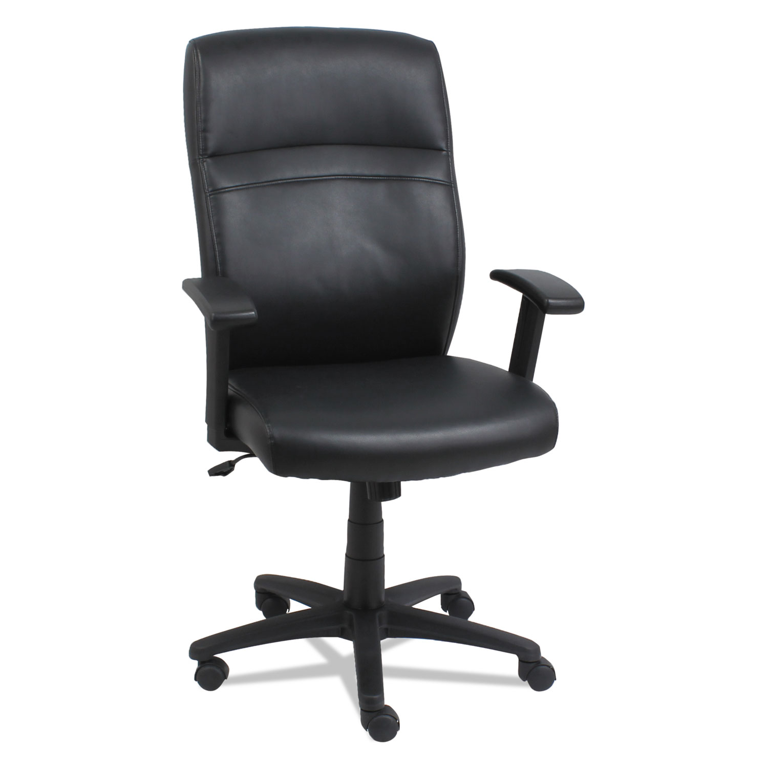 Alera ALECA4119 High-Back Swivel/Tilt Leather Chair, Supports up to 275 lbs., Black Seat/Black Back, Black Base (ALECA4119) 