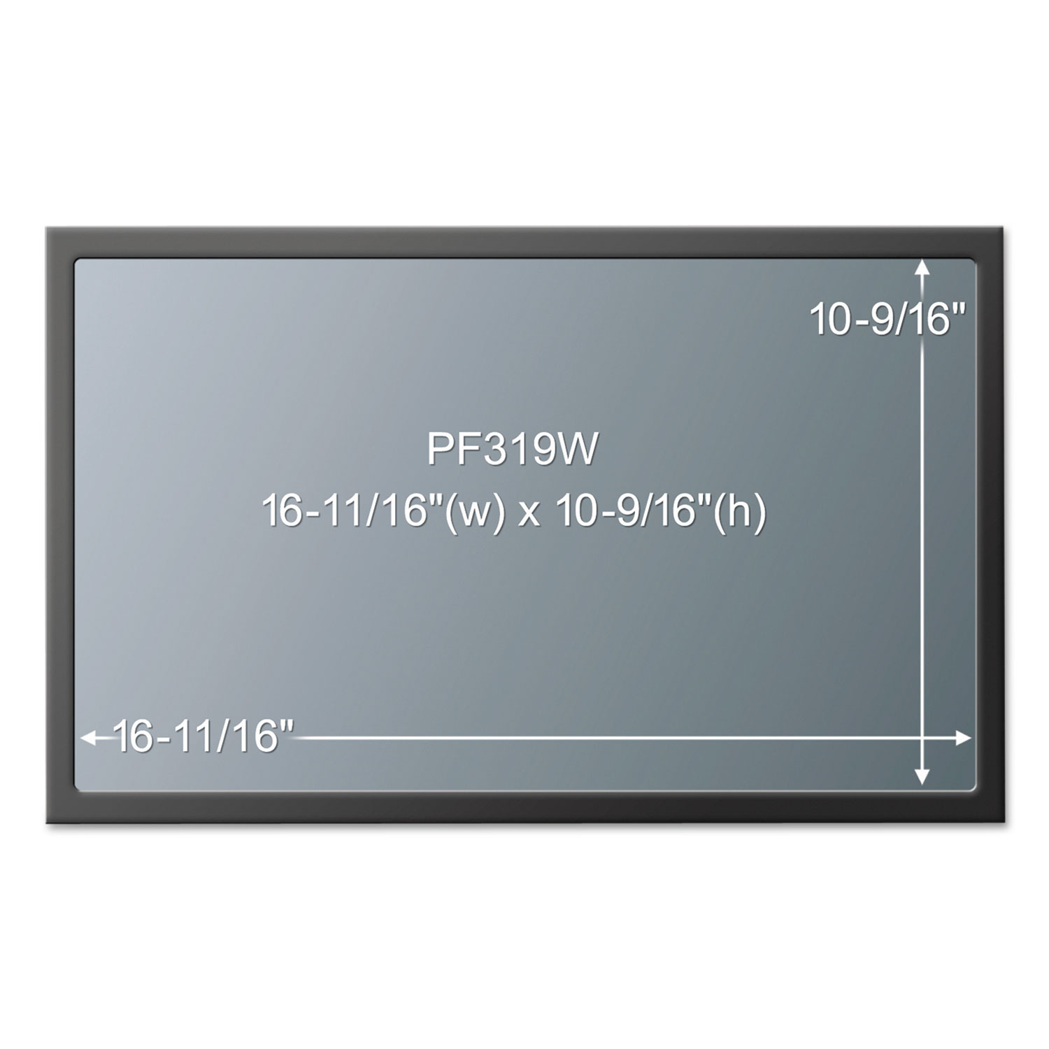 MMMPF190W1F 3M PF319W Framed Privacy Filter for Widescreen Desktop LCD/CRT 