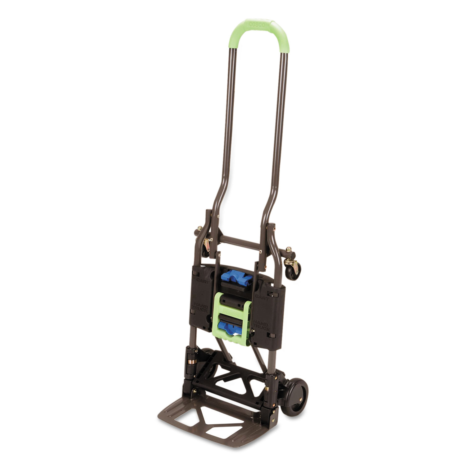 2-in-1 Multi-Position Hand Truck and Cart, 16 5/8 x 12 3/4 x 49 1/4, Blue/Green