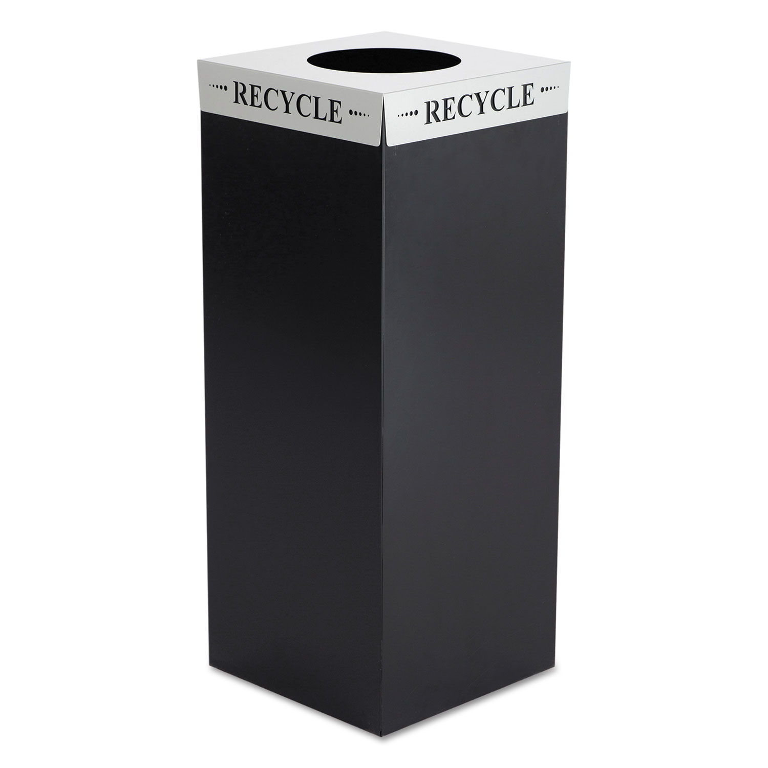  Safco 2990RE Square-Fecta Lid, Recycle, 15.5w x 15.5d x 3h, Silver (SAF2990RE) 
