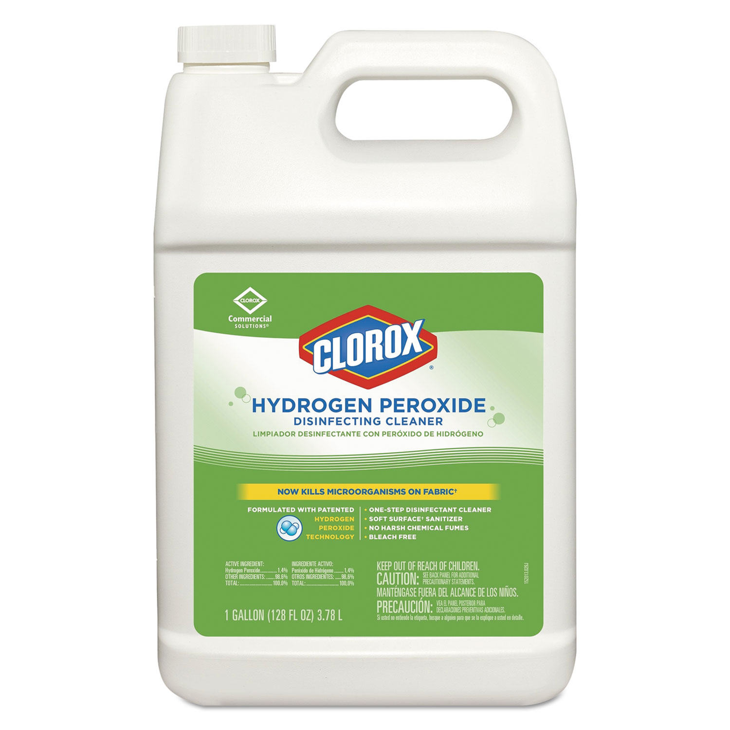  Clorox CLO 30833 Hydrogen Peroxide Disinfecting Cleaner, 1 gal Bottle, 4/Carton (CLO30833) 