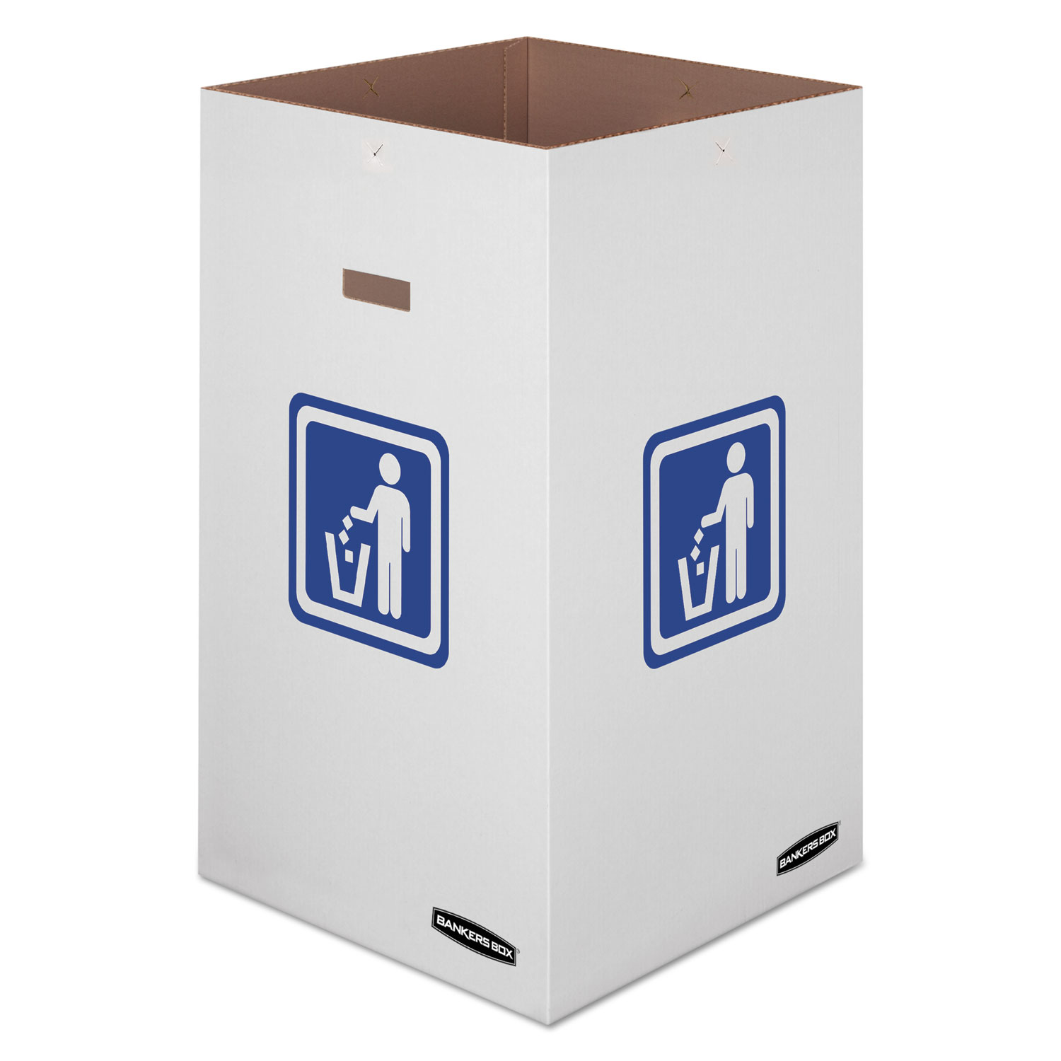  Bankers Box 7320101 Waste and Recycling Bin, 42 gal, White, 10/Carton (FEL7320101) 