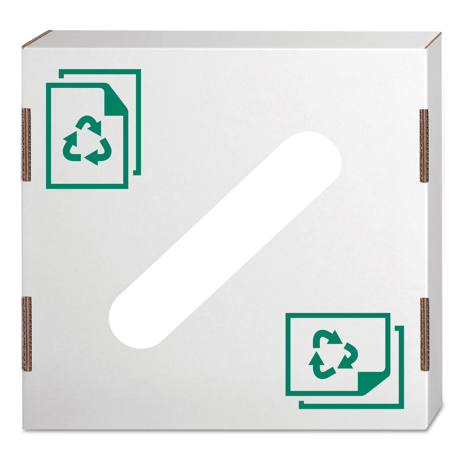  Bankers Box 7320301 Waste and Recycling Bin Lid, Paper, White/Green Print, 10/Carton (FEL7320301) 
