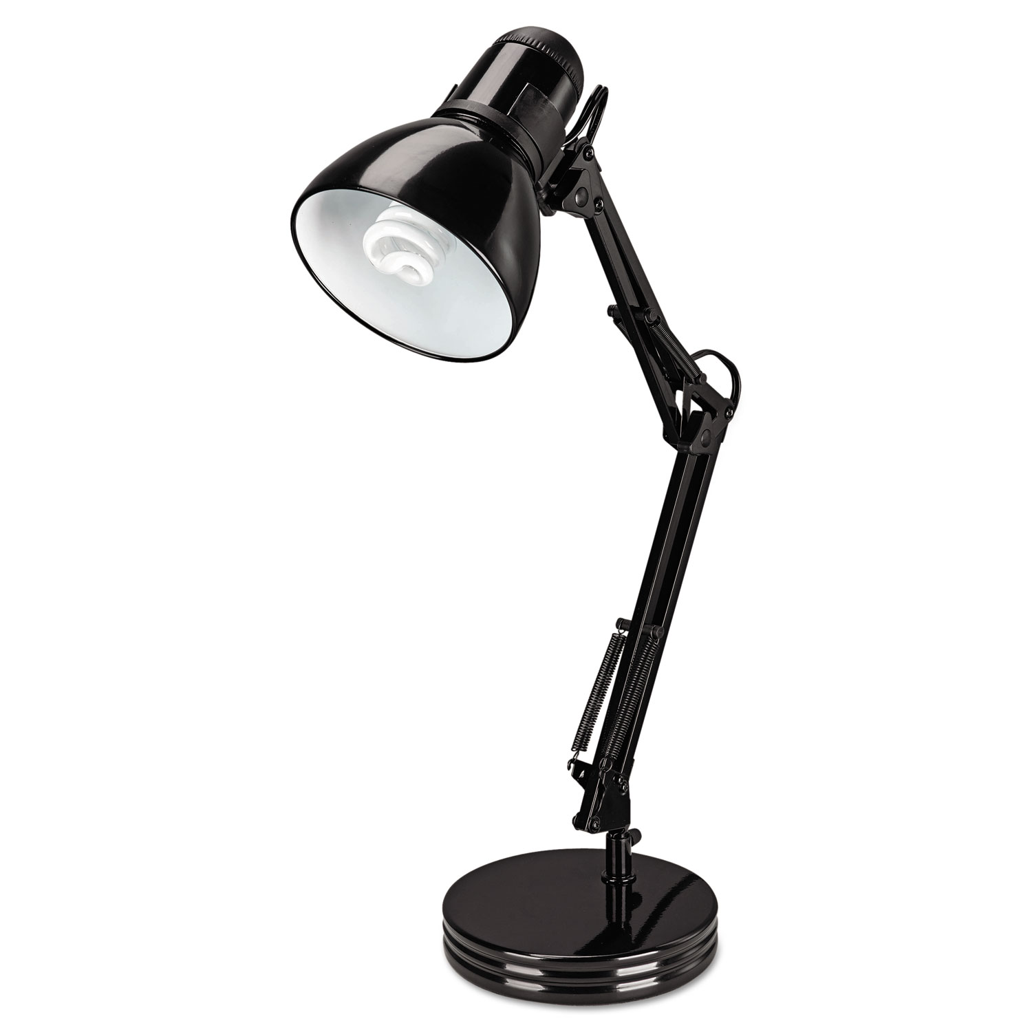  Alera ALELMP603B Architect Desk Lamp, Adjustable Arm, 6.75w x 11.5d x 22h, Black (ALELMP603B) 