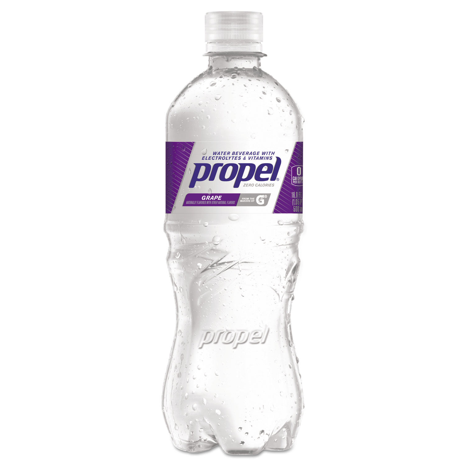 Flavored Water, Grape, Bottle, 500mL, 24/Carton