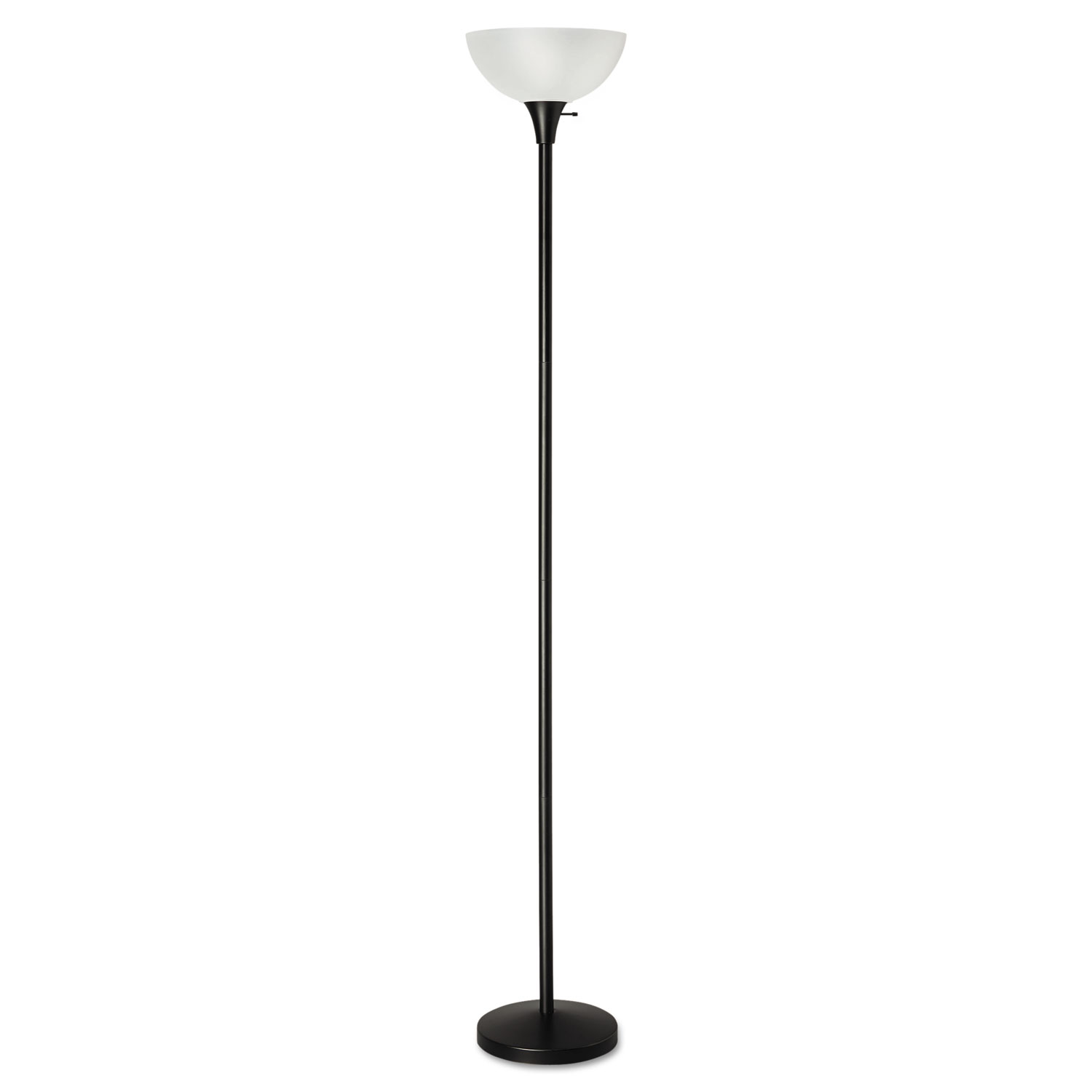  Alera ALELMPF72B Floor Lamp, 71 High, Translucent Plastic Shade, 11.25w x 11.25d x 71h, Matte Black (ALELMPF72B) 