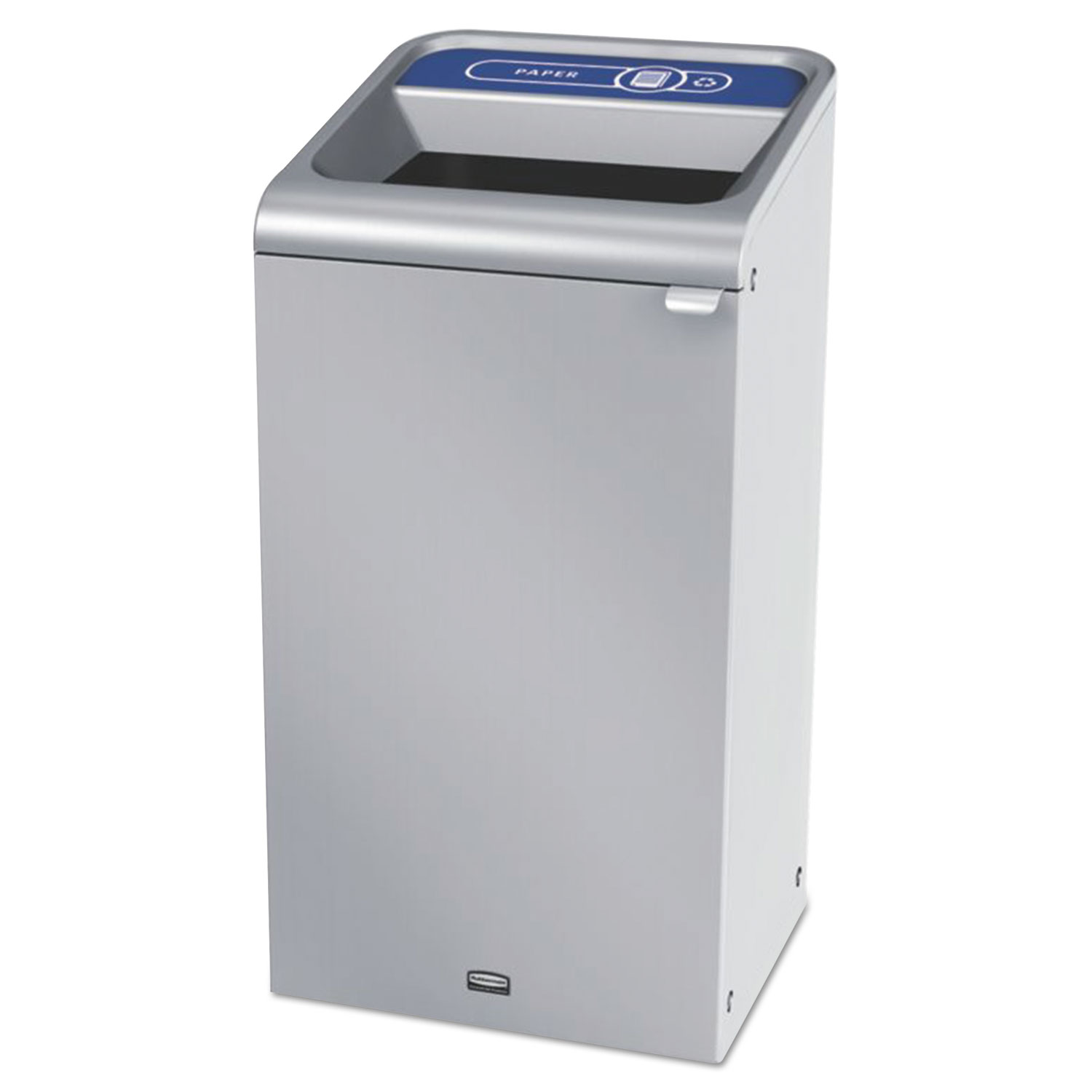 Configure Indoor Recycling Waste Receptacle, 23 gal, Stainless Steel, Paper