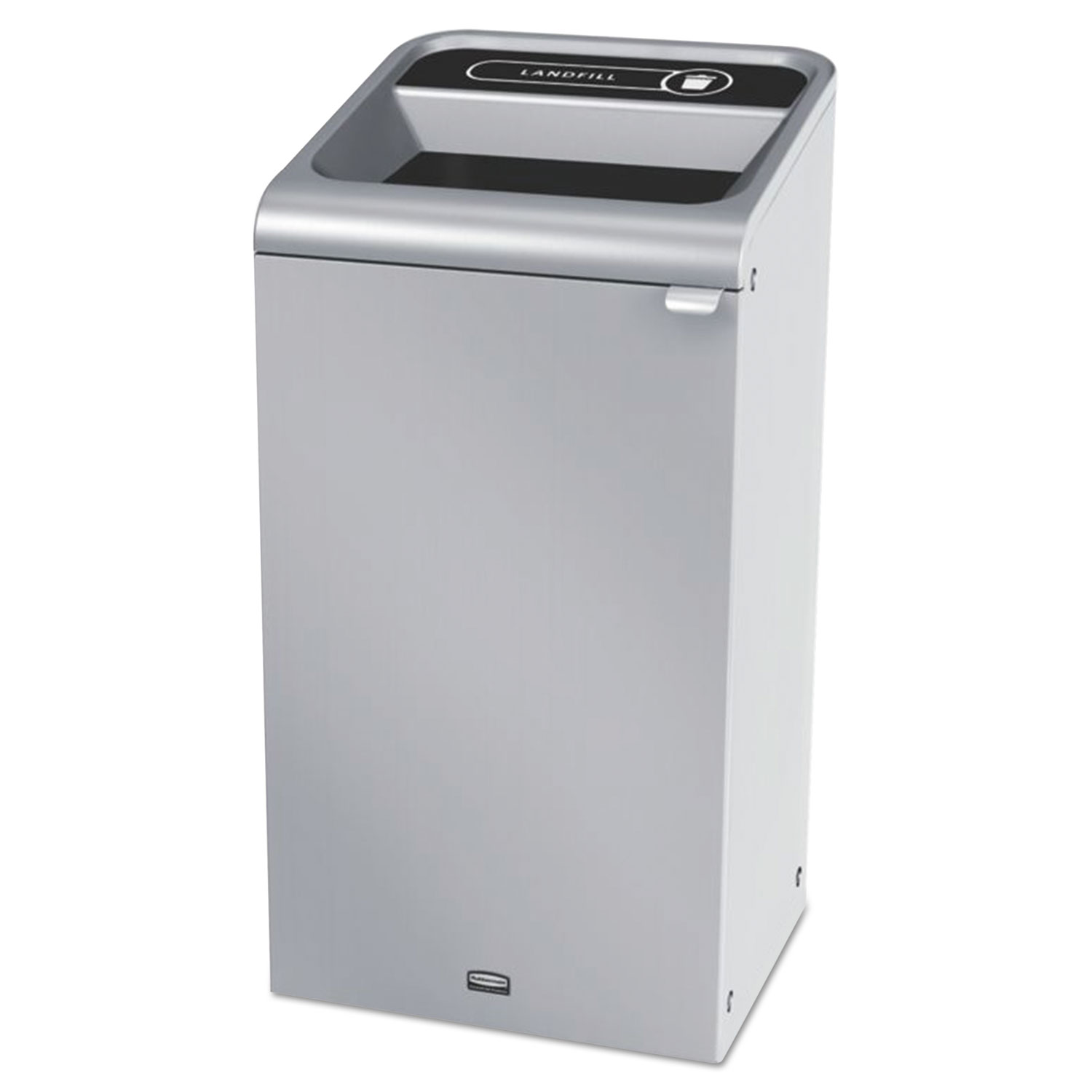 Configure Indoor Recycling Waste Receptacle, 23 gal, Stainless Steel, Landfill