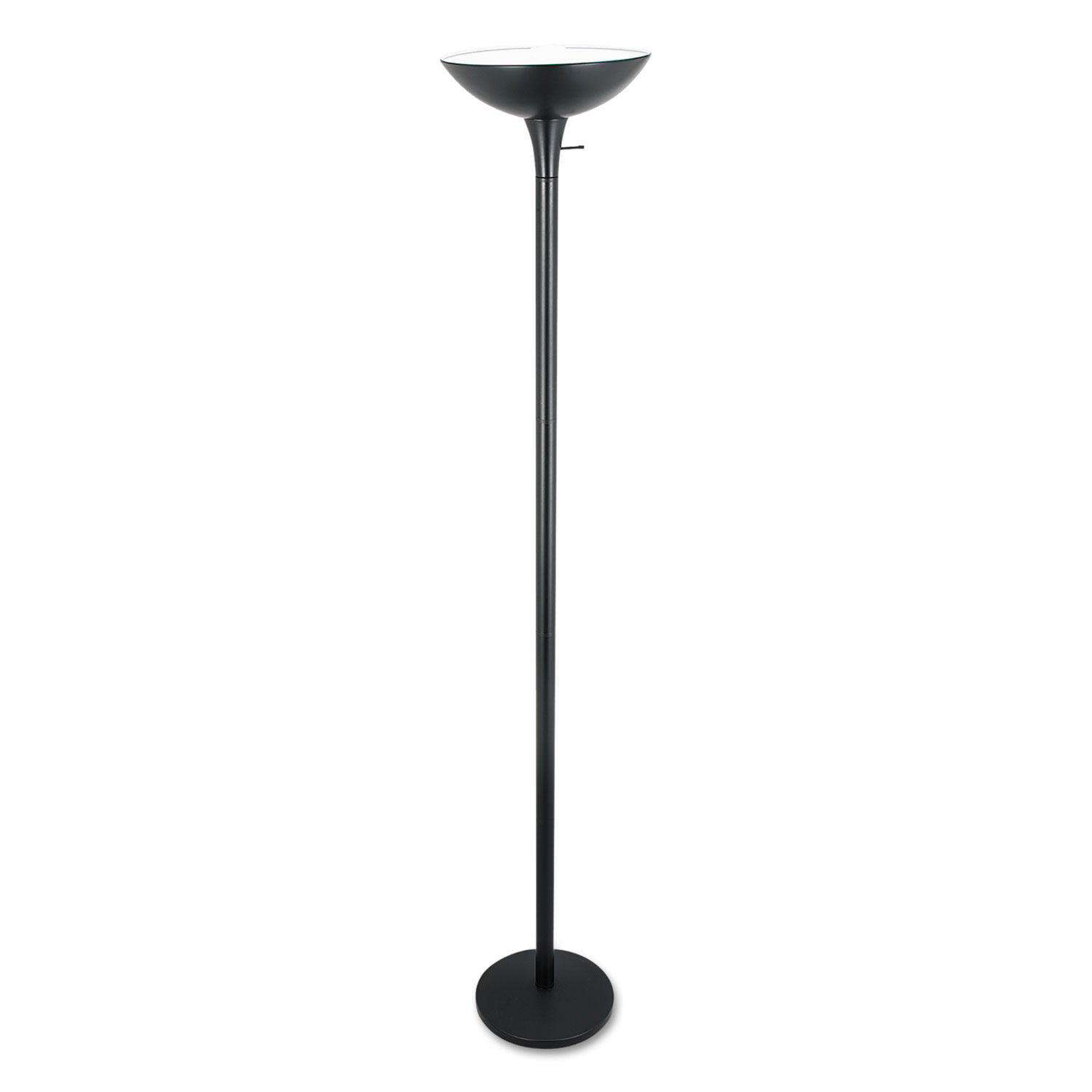 Torchier Floor Lamp, 12.5"w x 12.5"d x 72"h, Matte Black