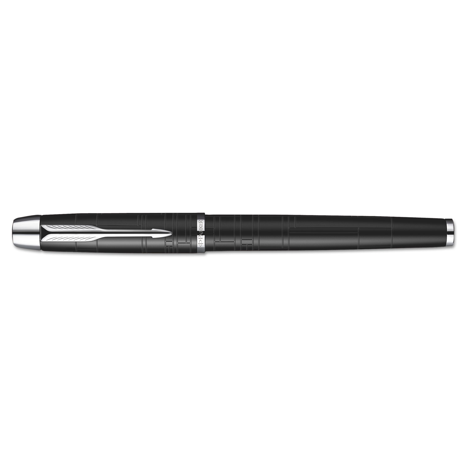IM Premium Roller Ball Pen, Black with Chrome Trim, Black Ink, Fine