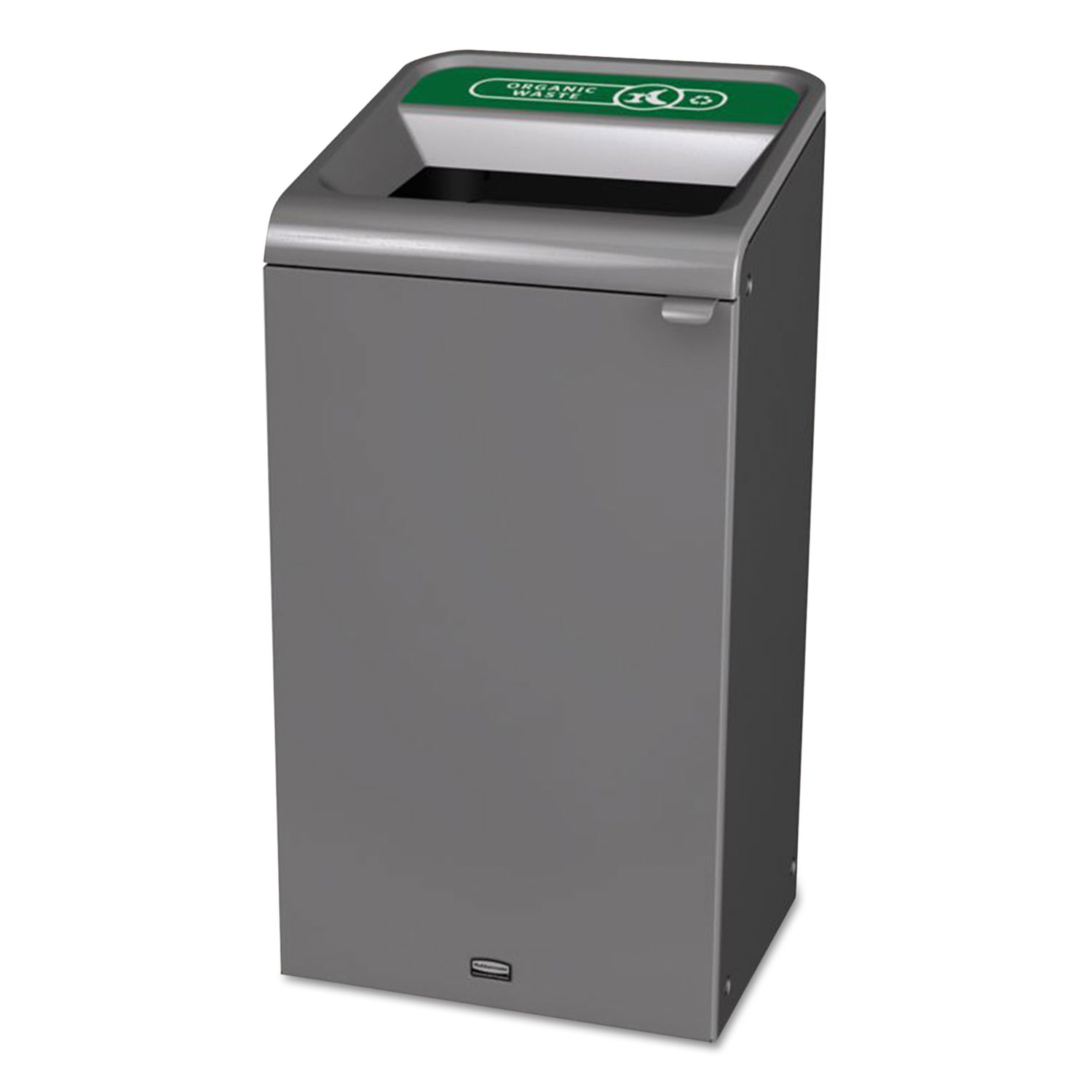 Configure Indoor Recycling Waste Receptacle, 23 gal, Gray, Organic Waste