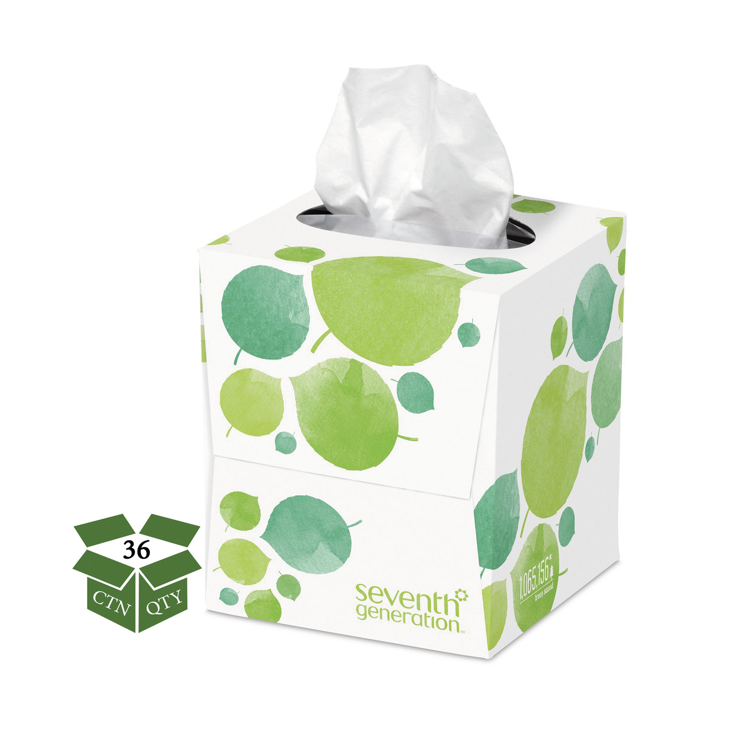  Seventh Generation SEV 13719 100% Recycled Facial Tissue, 2-Ply, 85 Sheets/Box, 36 Boxes/Carton (SEV13719CT) 