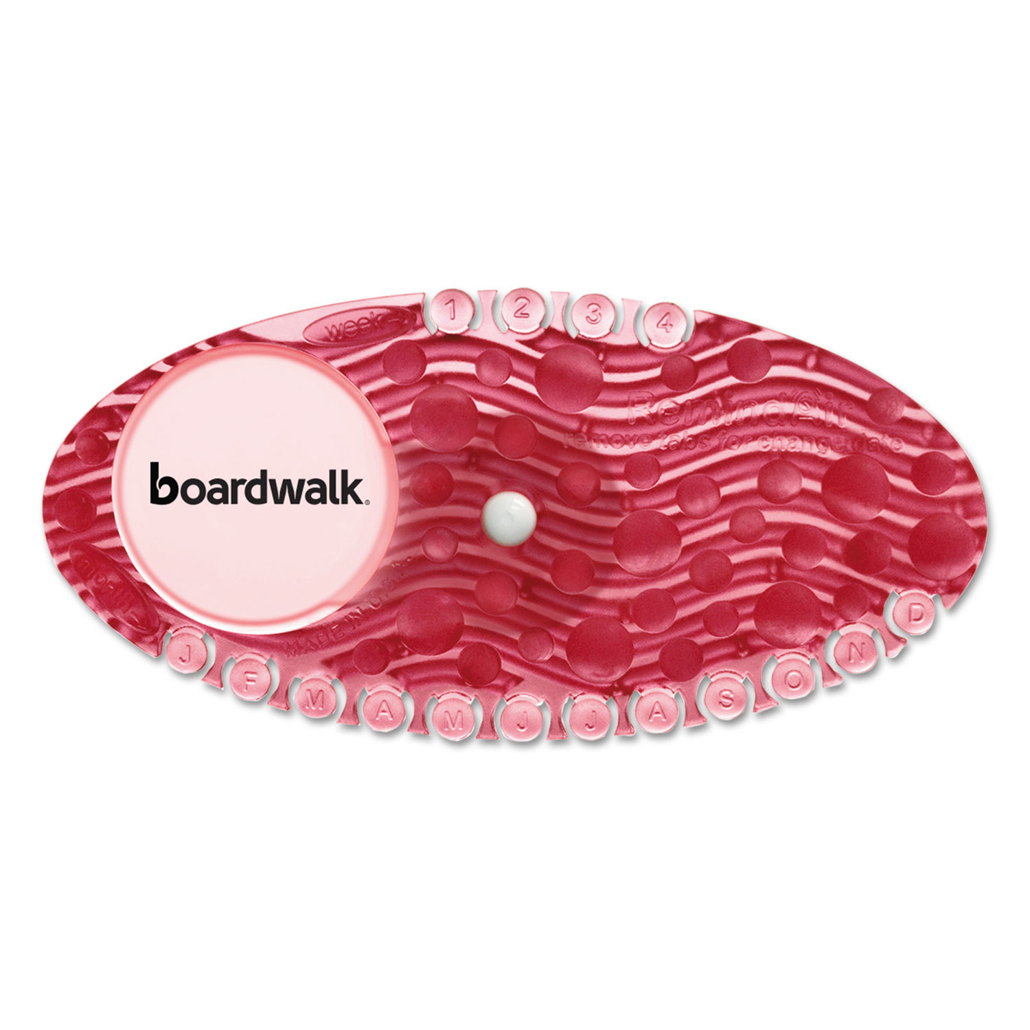  Boardwalk BWKCURVESAP Curve Air Freshener, Spiced Apple, Solid, Red, 10/Box (BWKCURVESAP) 
