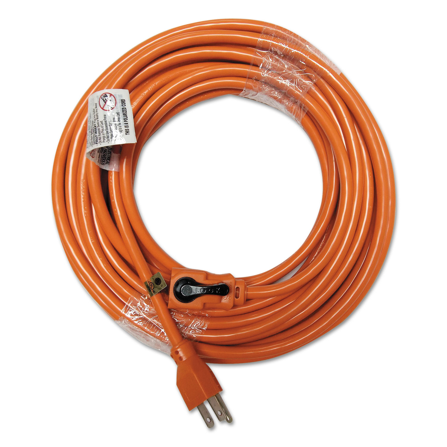  Innovera IVR72350 Indoor Extension Cord, Locking Plug, 50ft, Orange (IVR72350) 