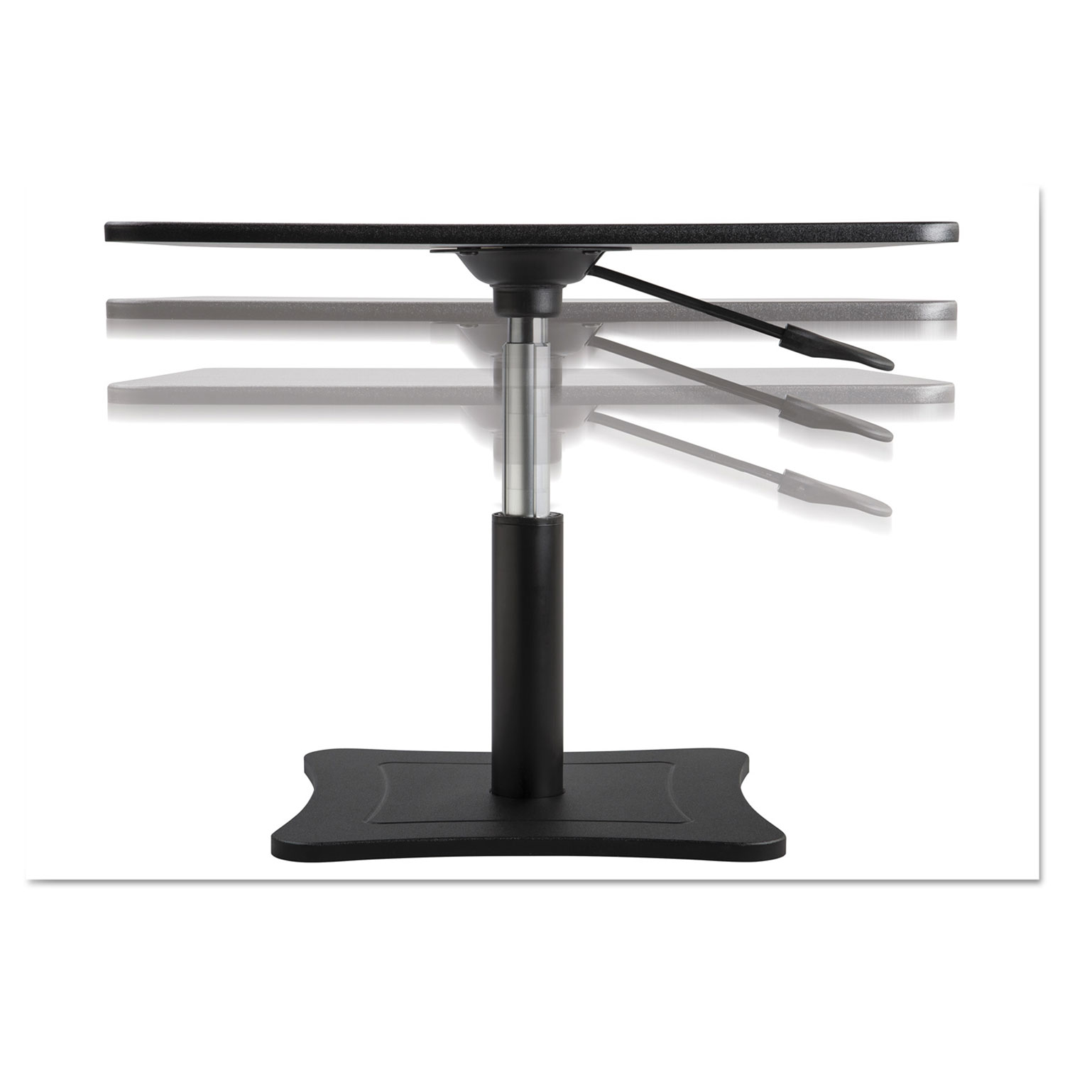 High Rise Adjustable Laptop Stand, 21 x 13 x 12 to 15 3/4, Black
