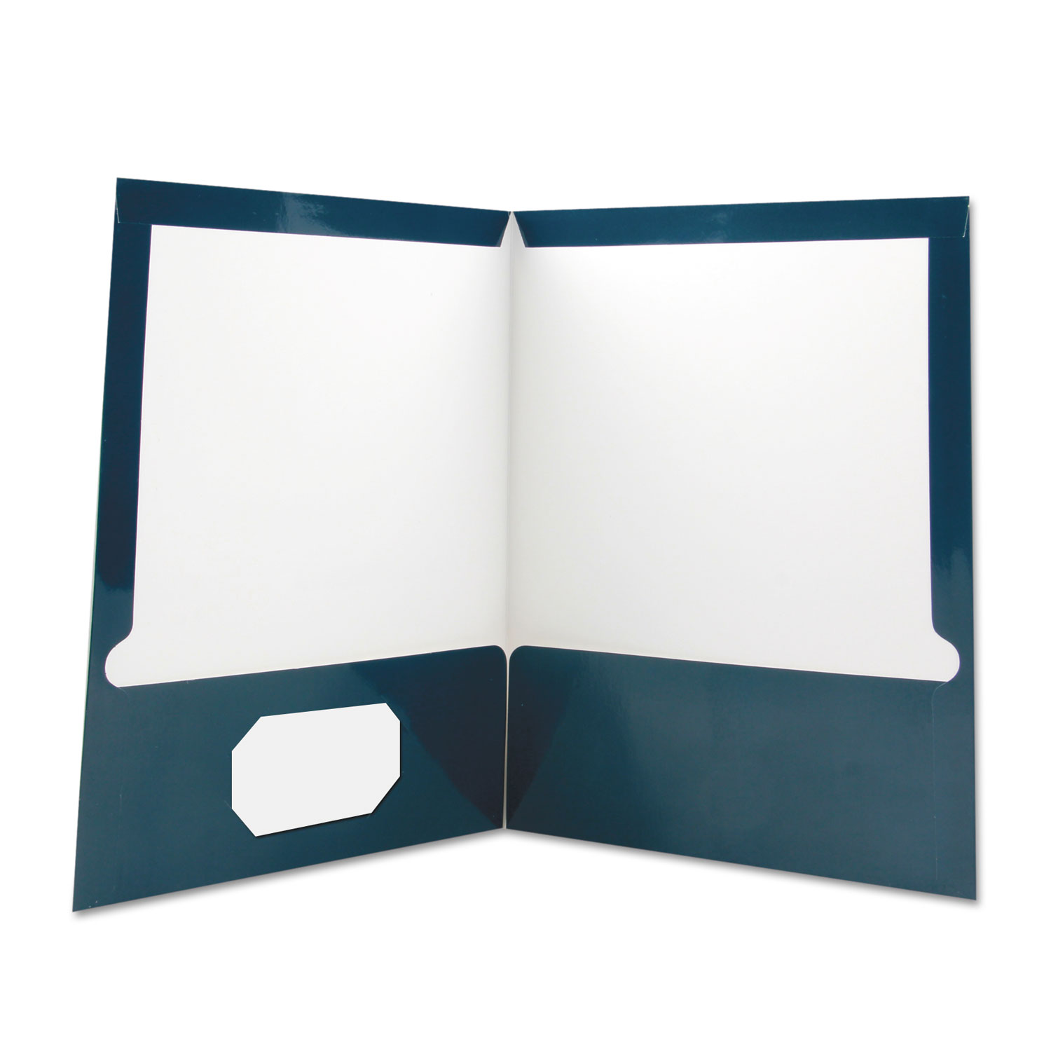  Universal UNV56418 Laminated Two-Pocket Folder, Cardboard Paper, Navy, 11 x 8 1/2, 25/Pack (UNV56418) 