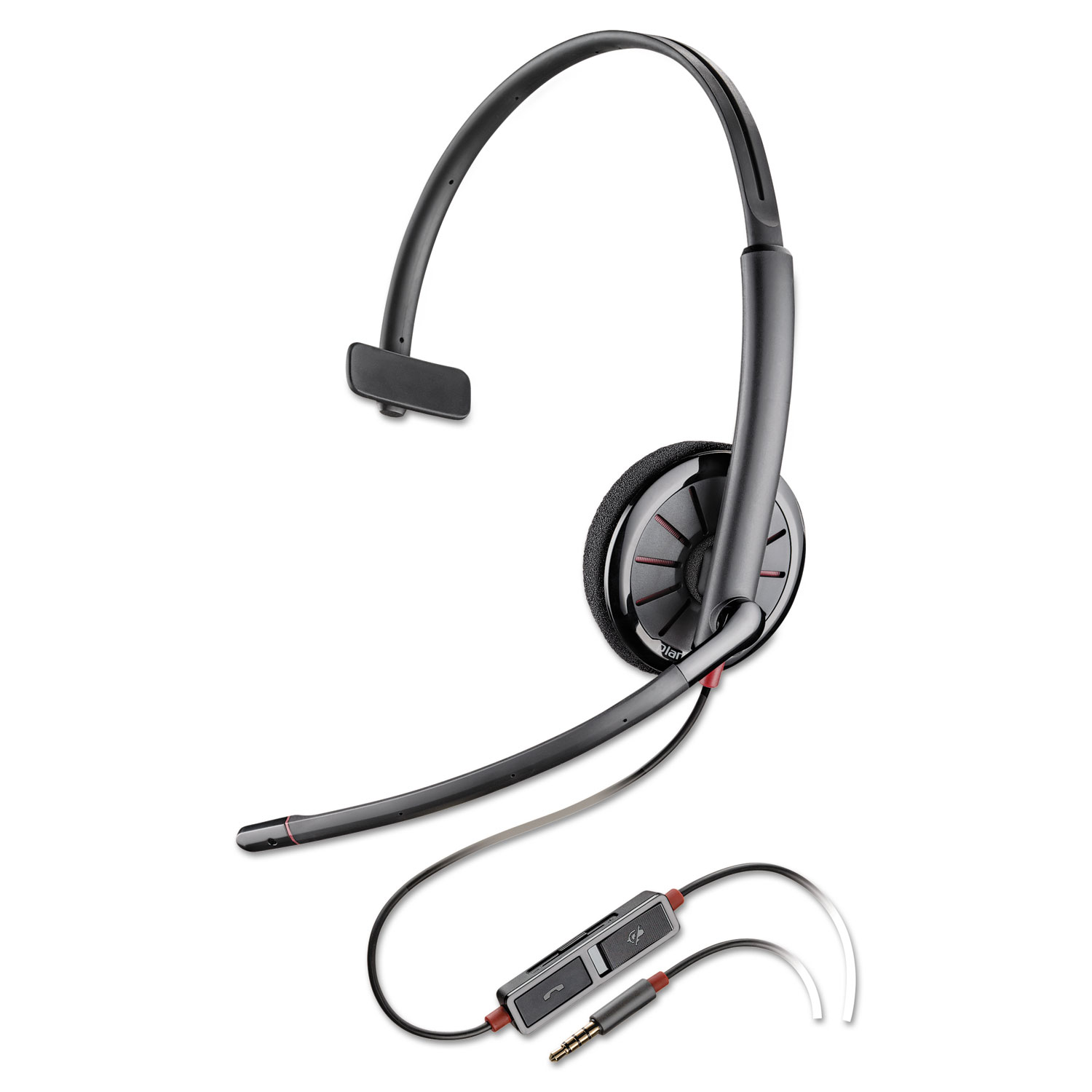 Plantronics 205203-12 Blackwire C215 Monaural Over-the-Head Headset (PLNC215) 