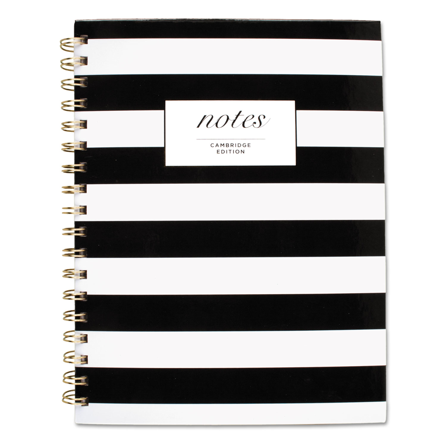  Cambridge 59012 Black & White Striped Hardcover Notebook, 1 Subject, Wide/Legal Rule, Black/White Stripes Cover, 9.5 x 7.25, 80 Sheets (MEA59012) 