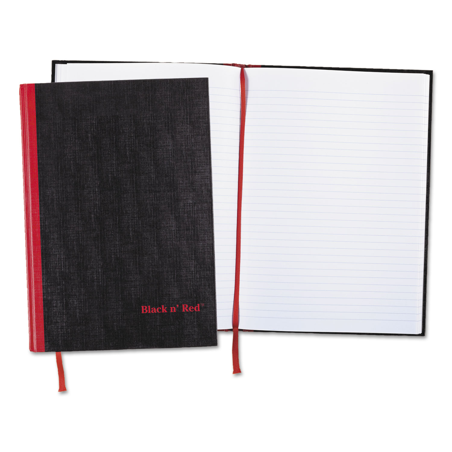  Black n' Red 67012 Casebound Notebook Plus Pack, Medium/College Rule, Black, 11.75 x 8.25, 96 Sheets, 2/Pack (JDK67012) 