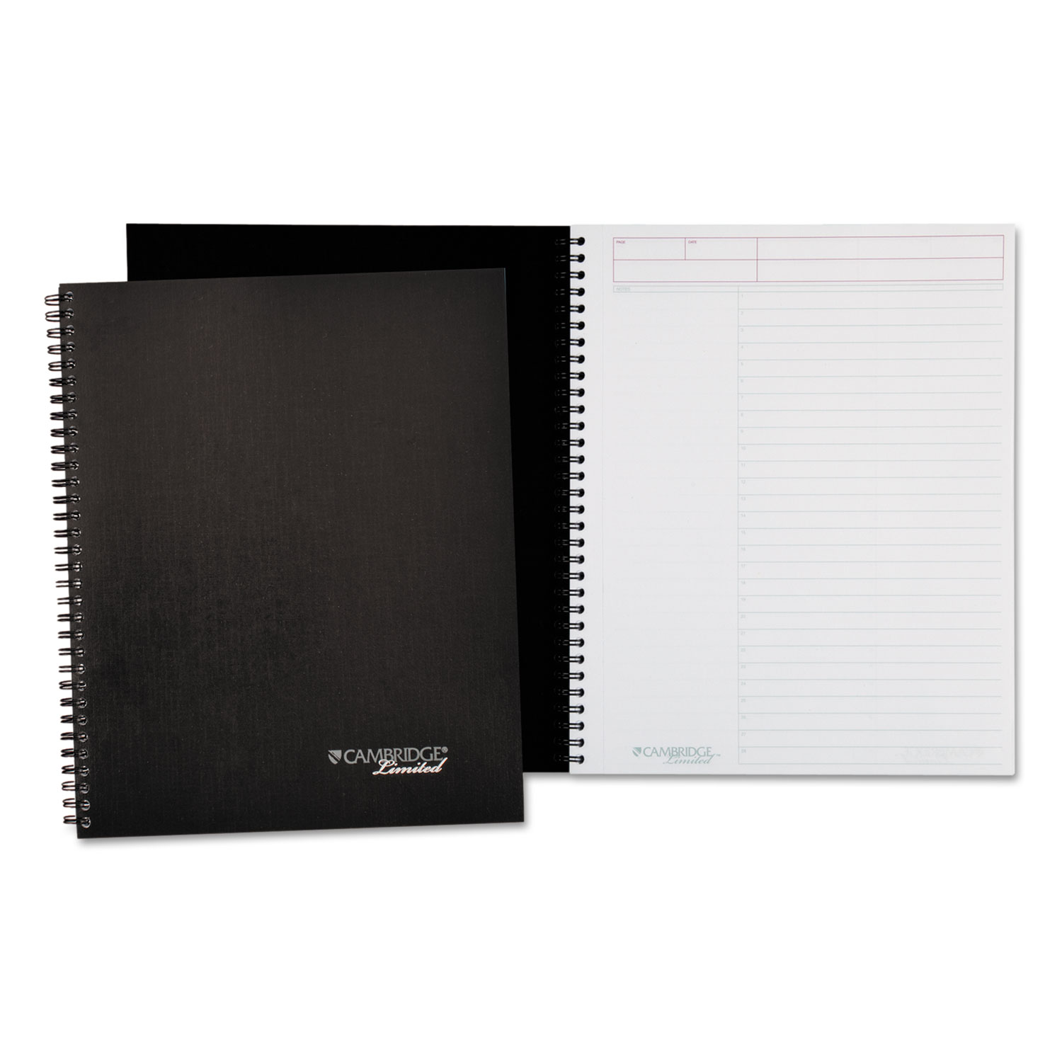 Action Planner Business Notebook Plus Pack, 11 x 8 7/8, Black, 80 Sheets, 2/Pack