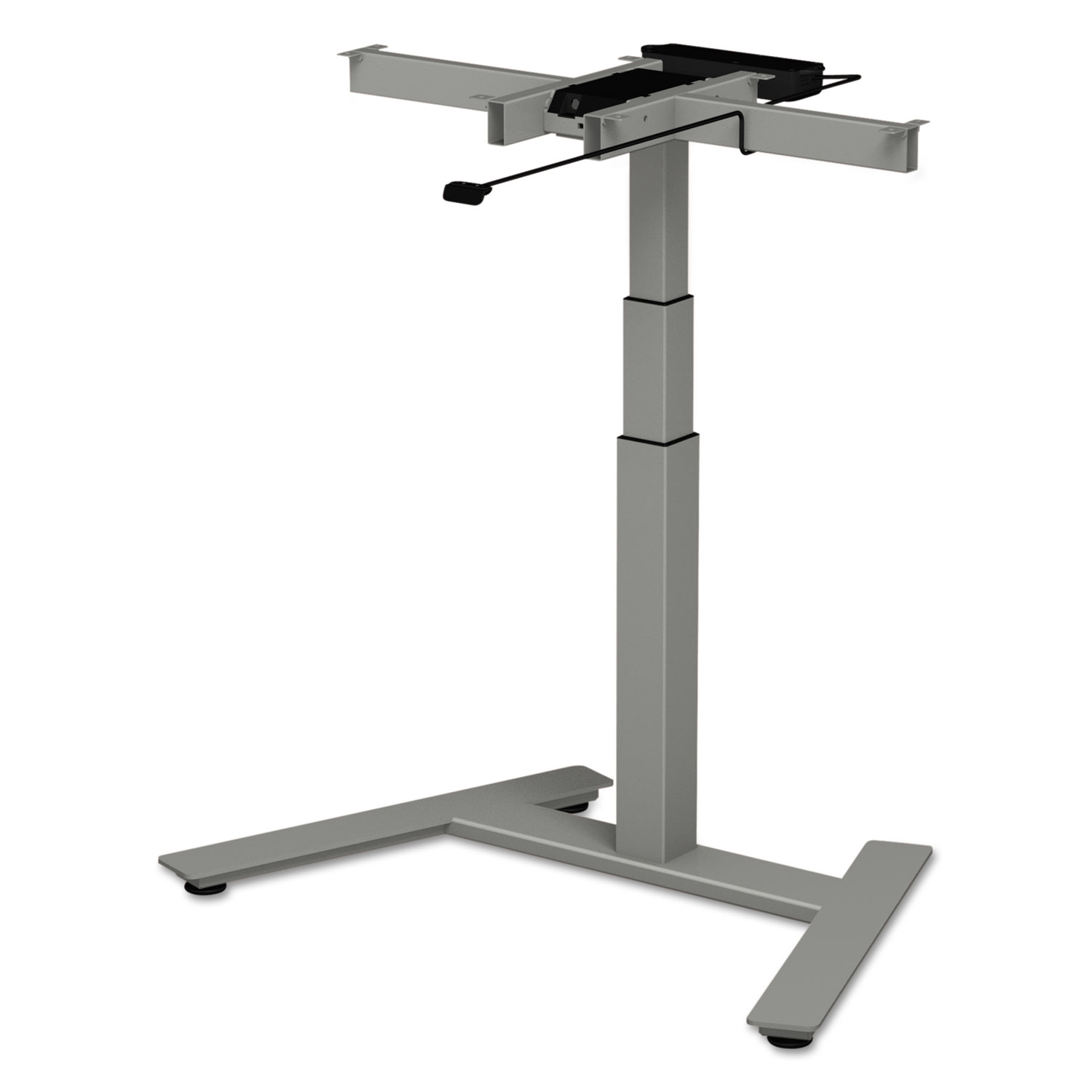 AdaptivErgo 1-Column Electric Adjustable Table Base, 24 3/4 to 43 1/4H, Gray