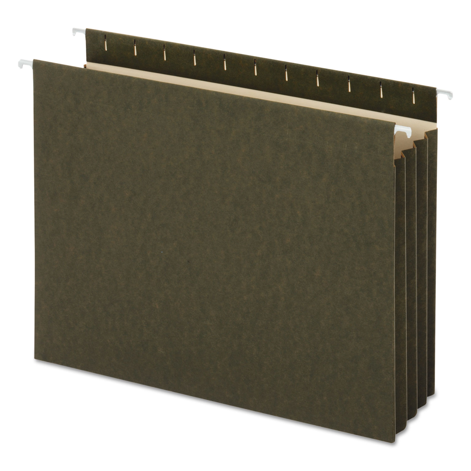  Universal UNV14160EE Hanging Box Bottom File Pockets, Letter Size, Standard Green, 10/Box (UNV14160) 