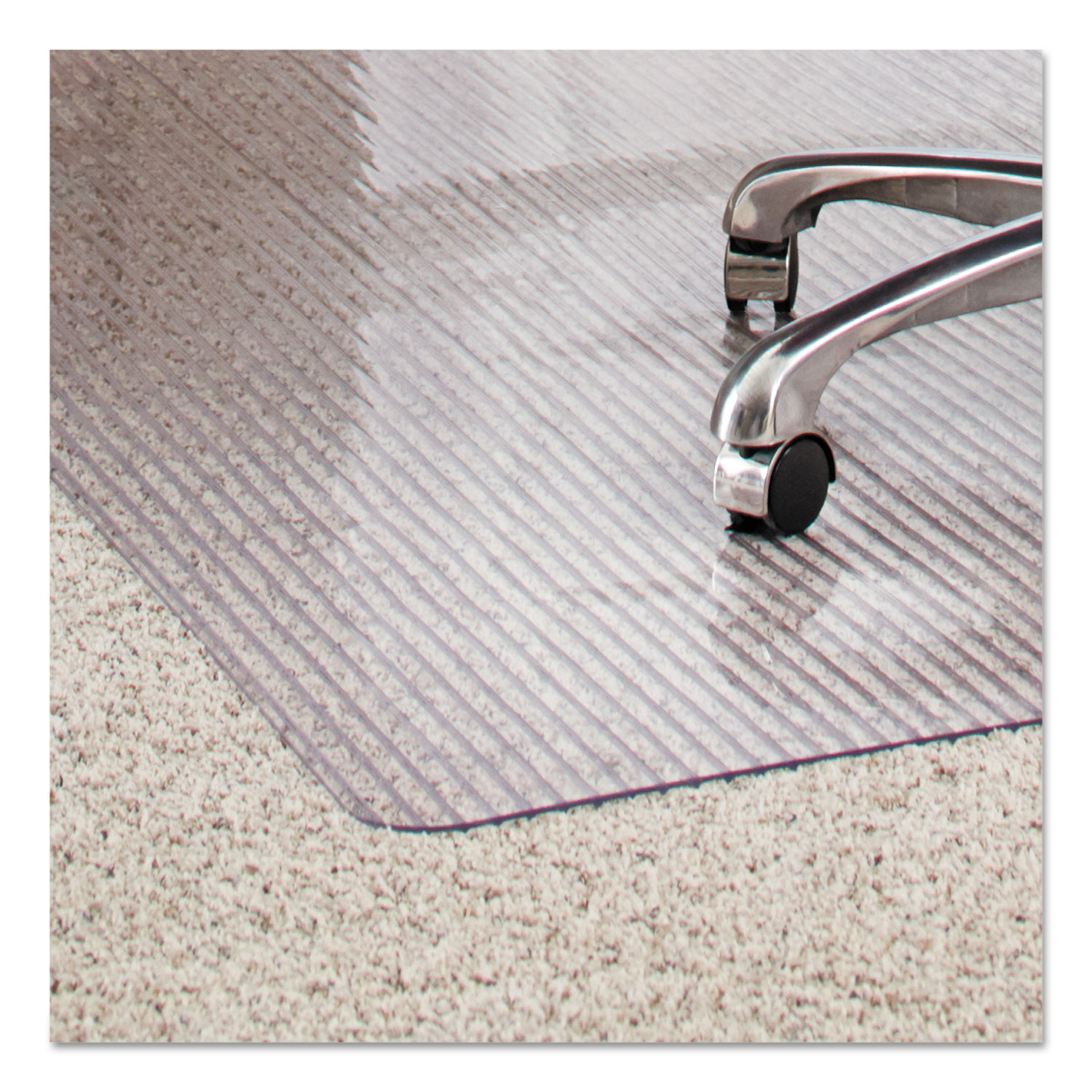 Dimensions Chair Mat for Carpet, 45 x 53 with Lip, Clear