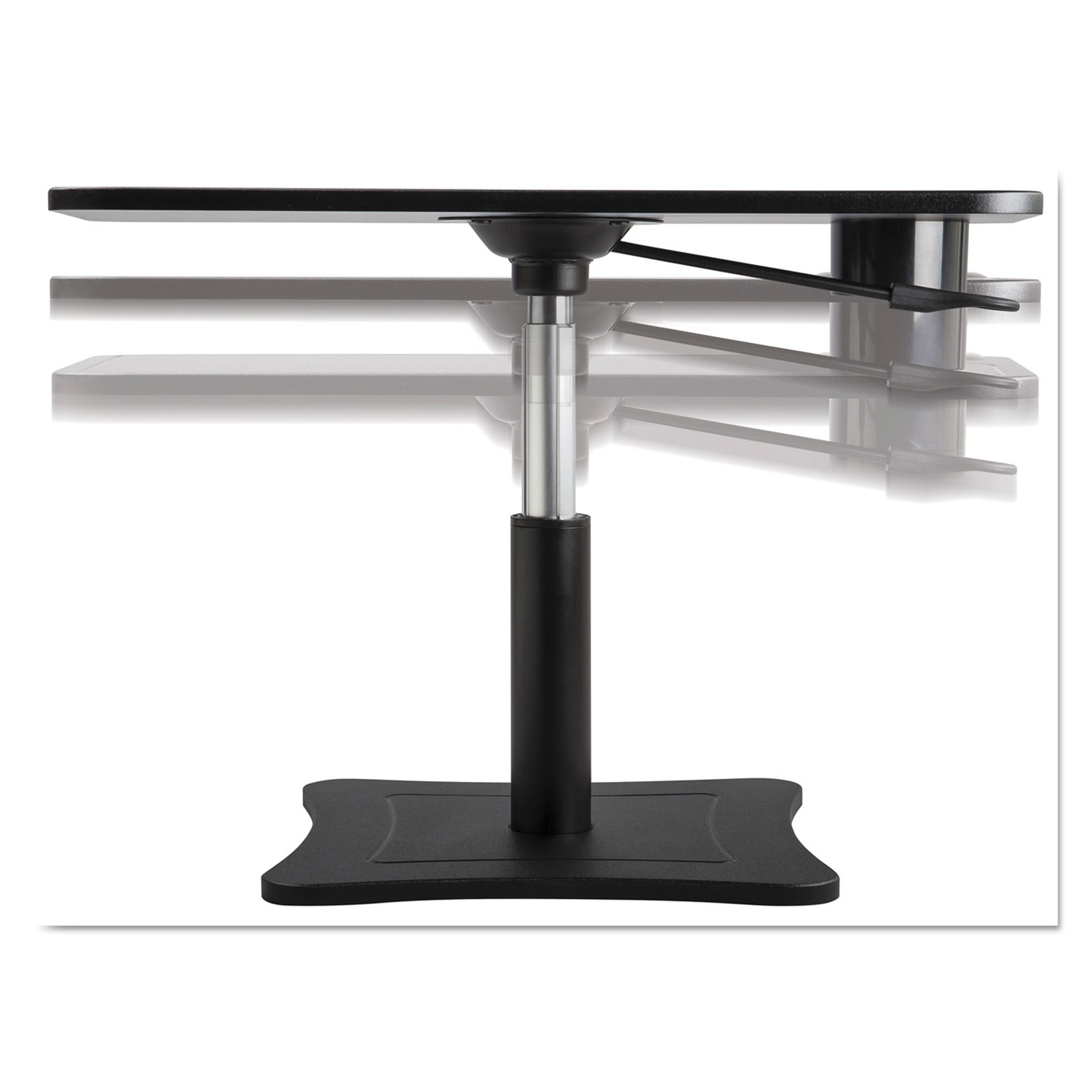 High Rise Adjustable Laptop Stand w/Storage Cup, 21 x 13 x 15 3/4, Black