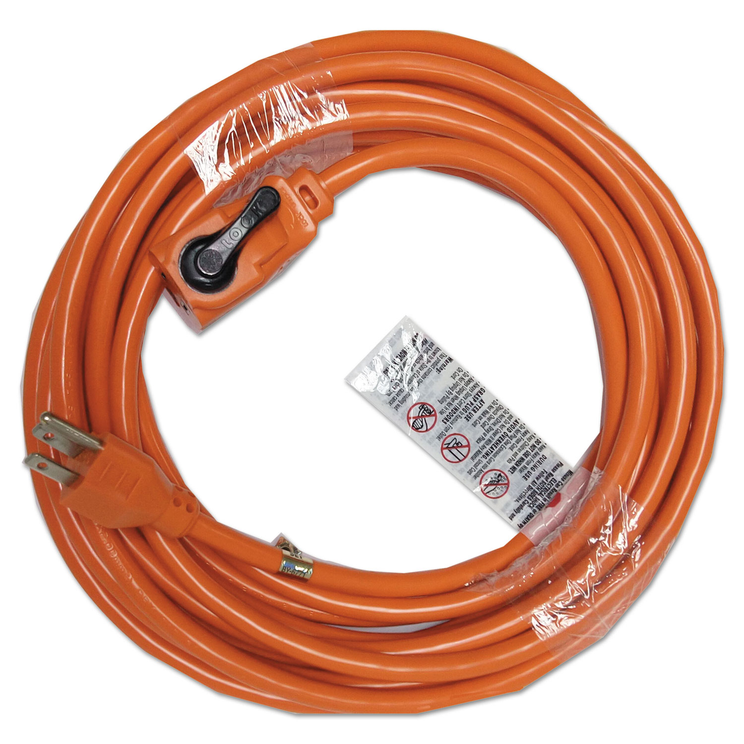  Innovera IVR72325 Indoor Extension Cord, Locking Plug, 25ft, Orange (IVR72325) 